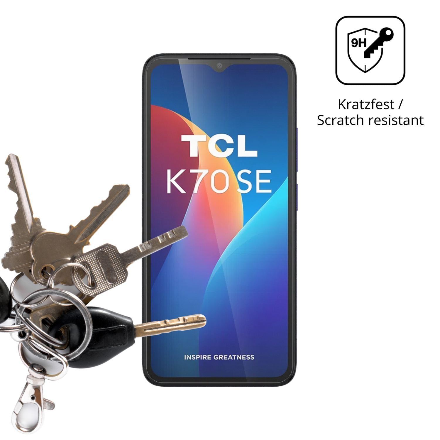 2x 9H Schutzfolie matt für TCL K70 SE Panzerfolie (3)