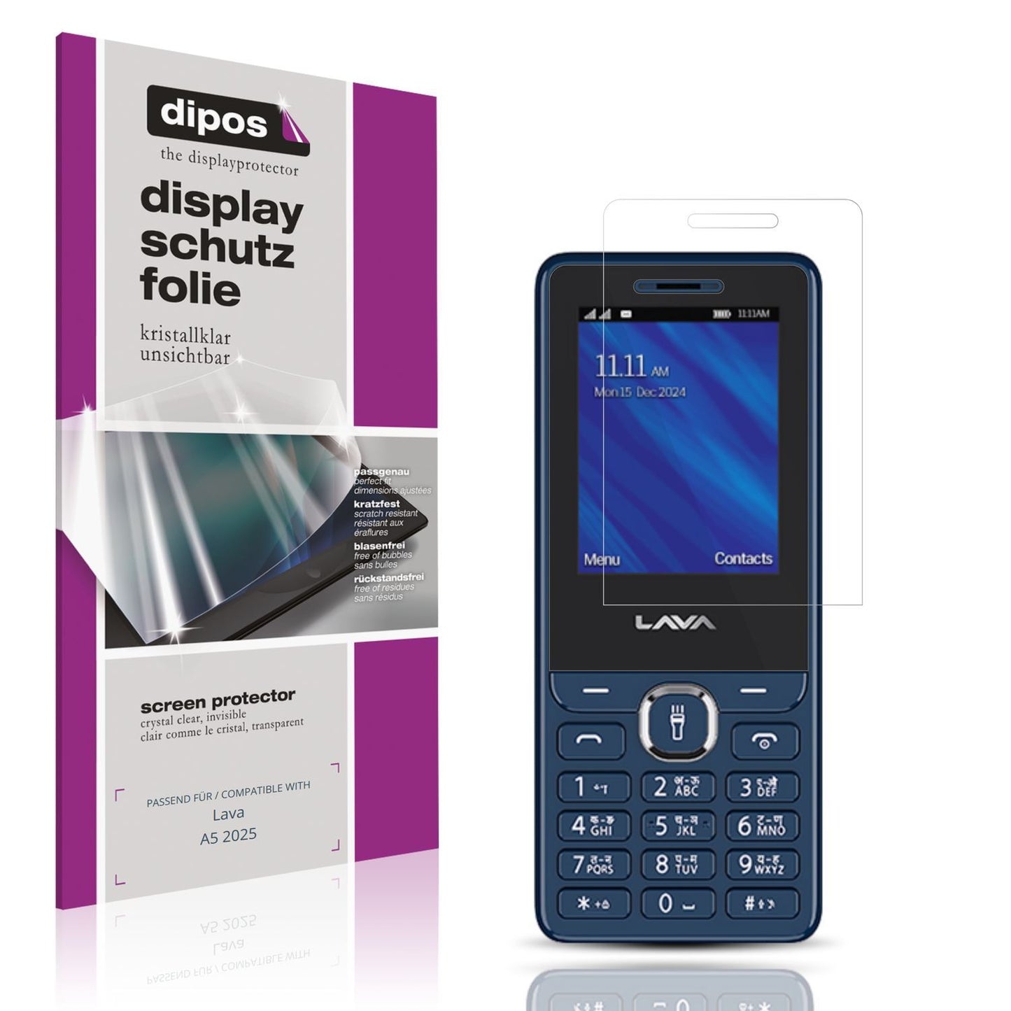 4x Schutzfolie klar für Lava A5 2025 Display-Schut (1)