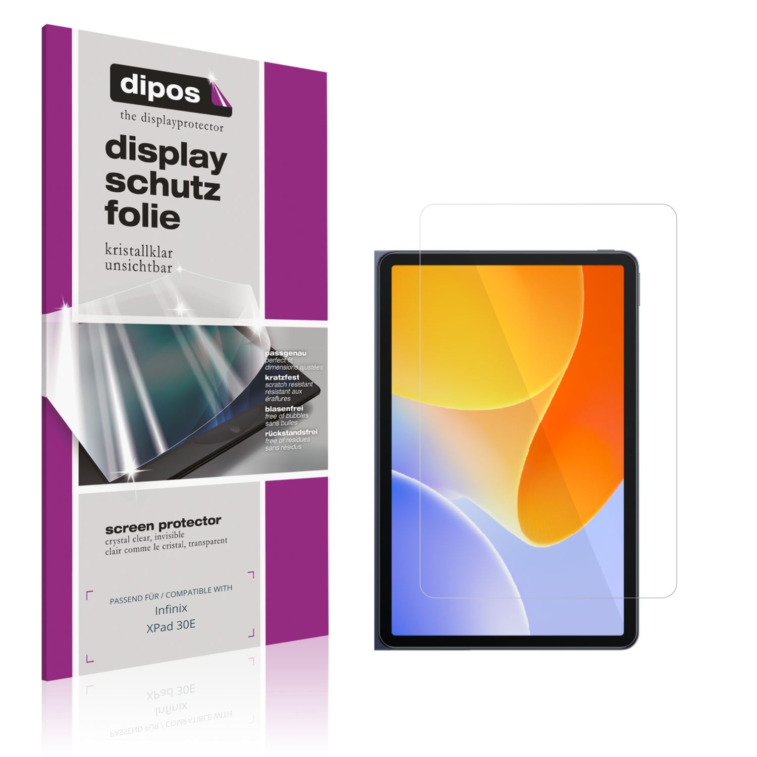 2x Schutzfolie klar für Infinix XPad 30E Display-S (1)