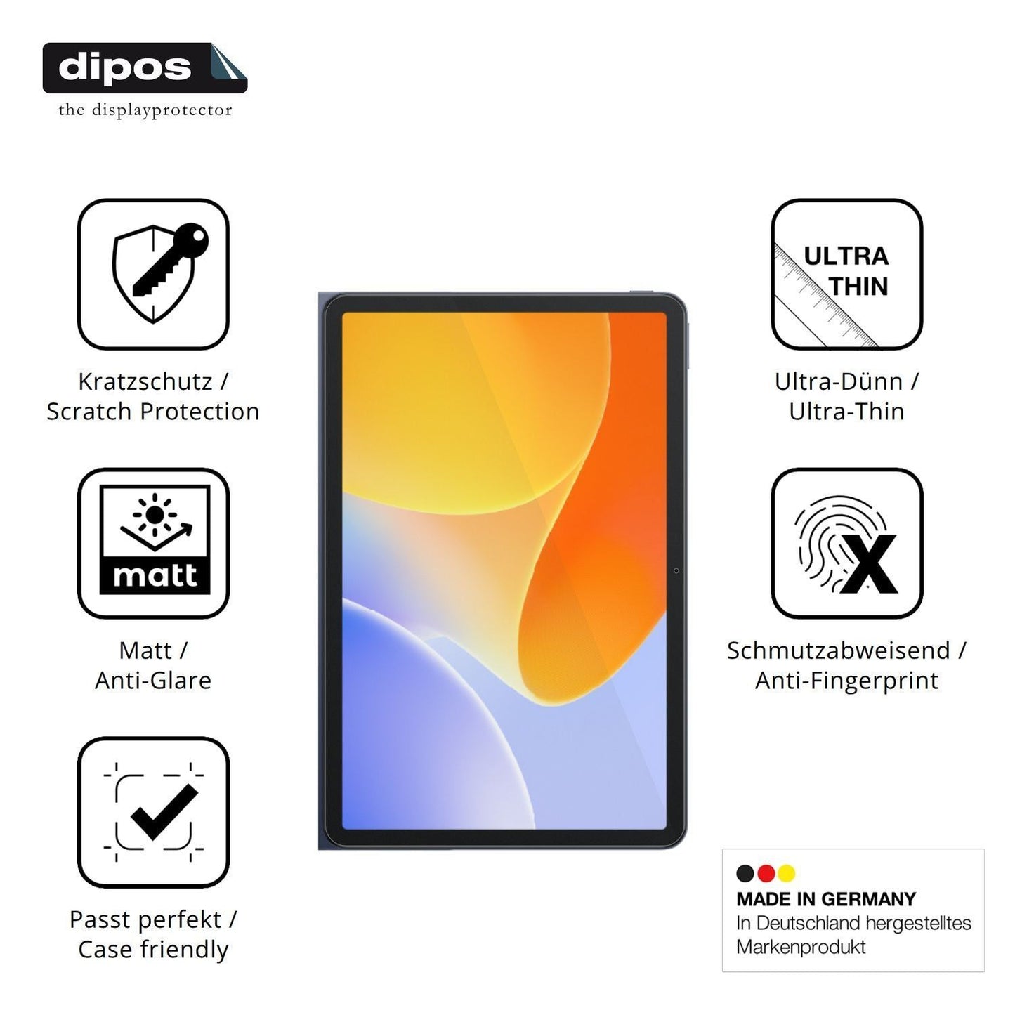 2x Schutzfolie matt für Infinix XPad 30E Display-S (7)