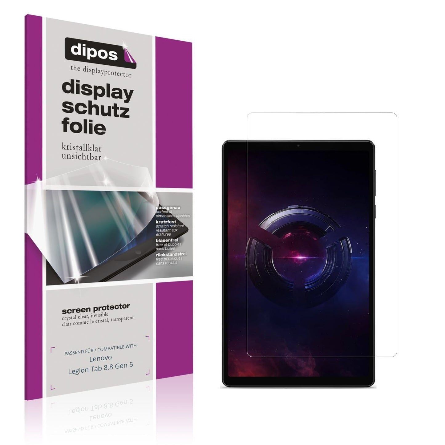 2x Schutzfolie klar für Lenovo Legion Tab 8.8 Gen  (1)
