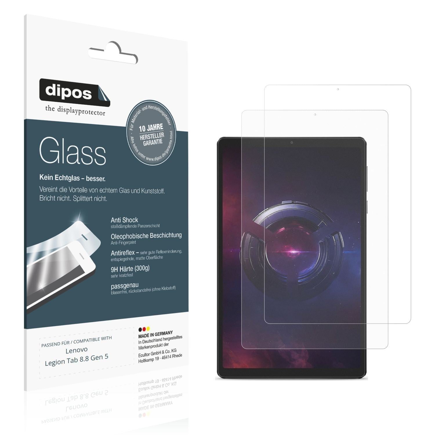 2x 9H Schutzfolie matt für Lenovo Legion Tab 8.8 G (1)