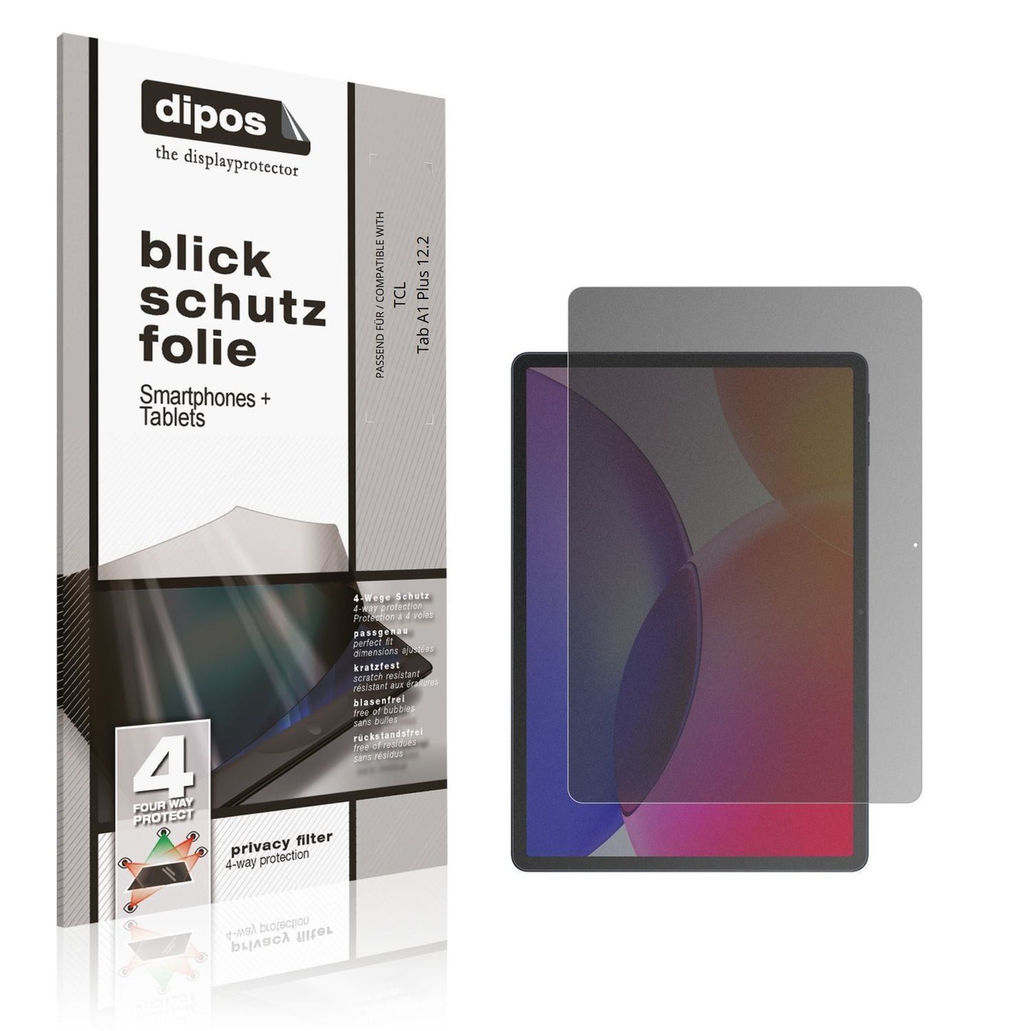 Blickschutzfolie für TCL Tab A1 Plus 12.2 matt Sch (1)