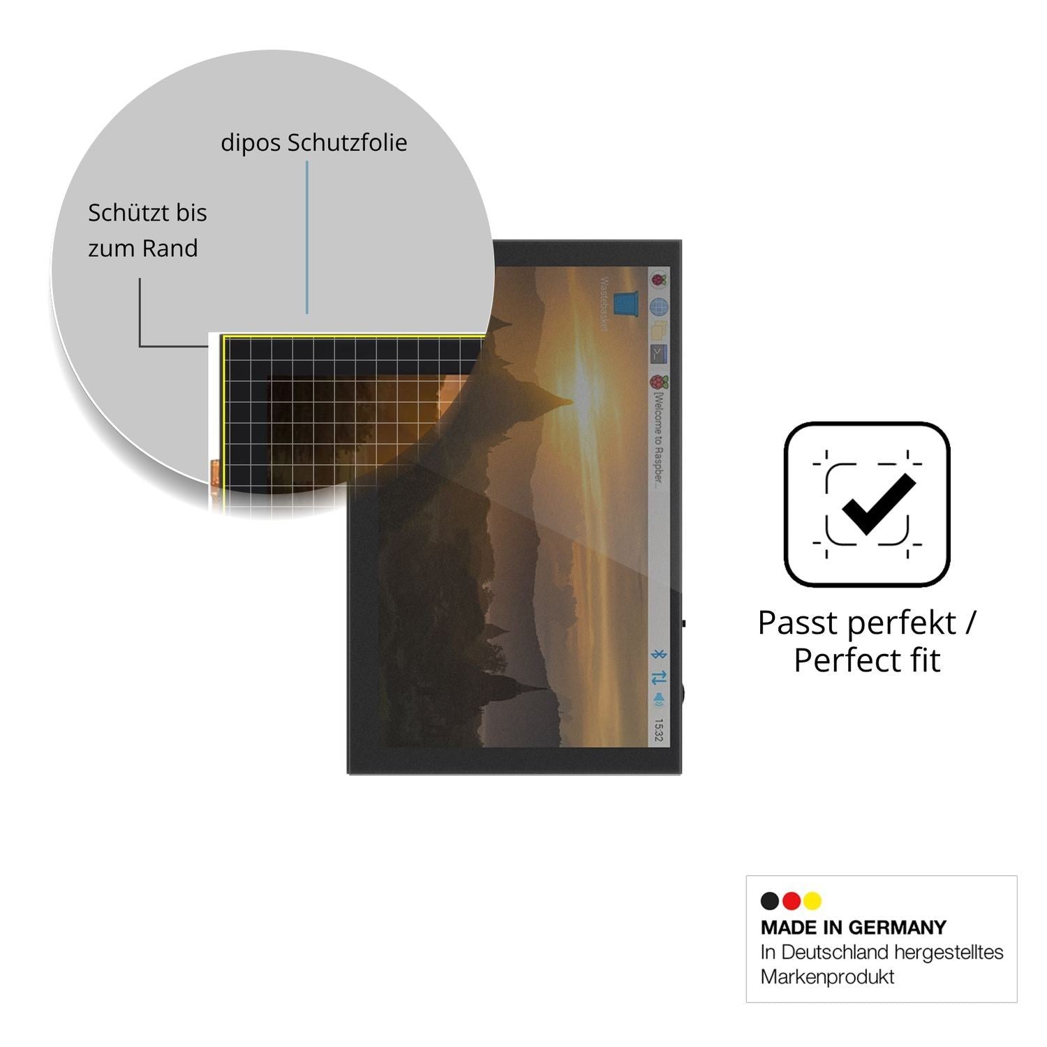 Blickschutzfolie für Bigtreetech TFT50 V2.1 matt S (4)