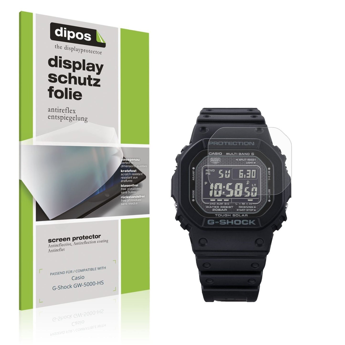 6x Schutzfolie matt für Casio G-Shock GW-5000-HS D (1)