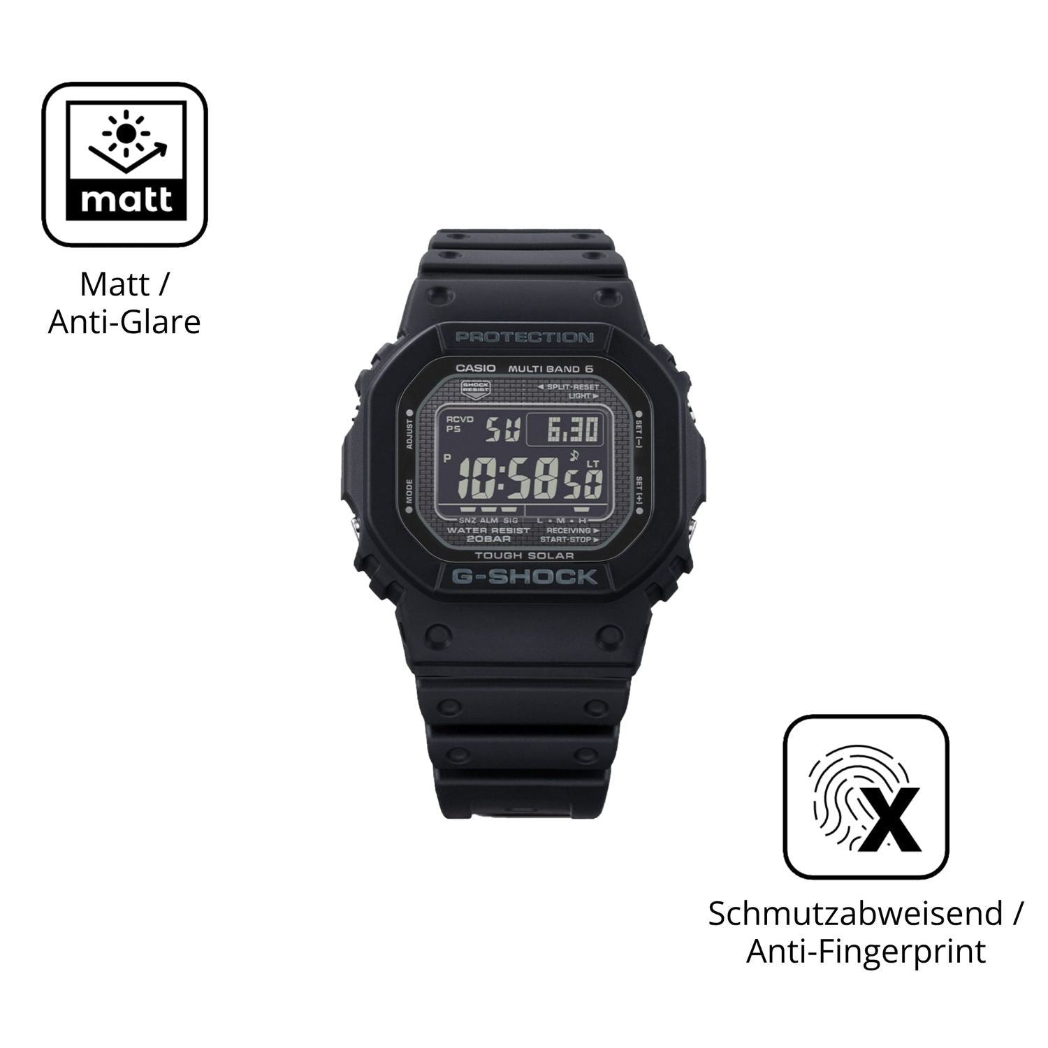 6x Schutzfolie matt für Casio G-Shock GW-5000-HS D (5)