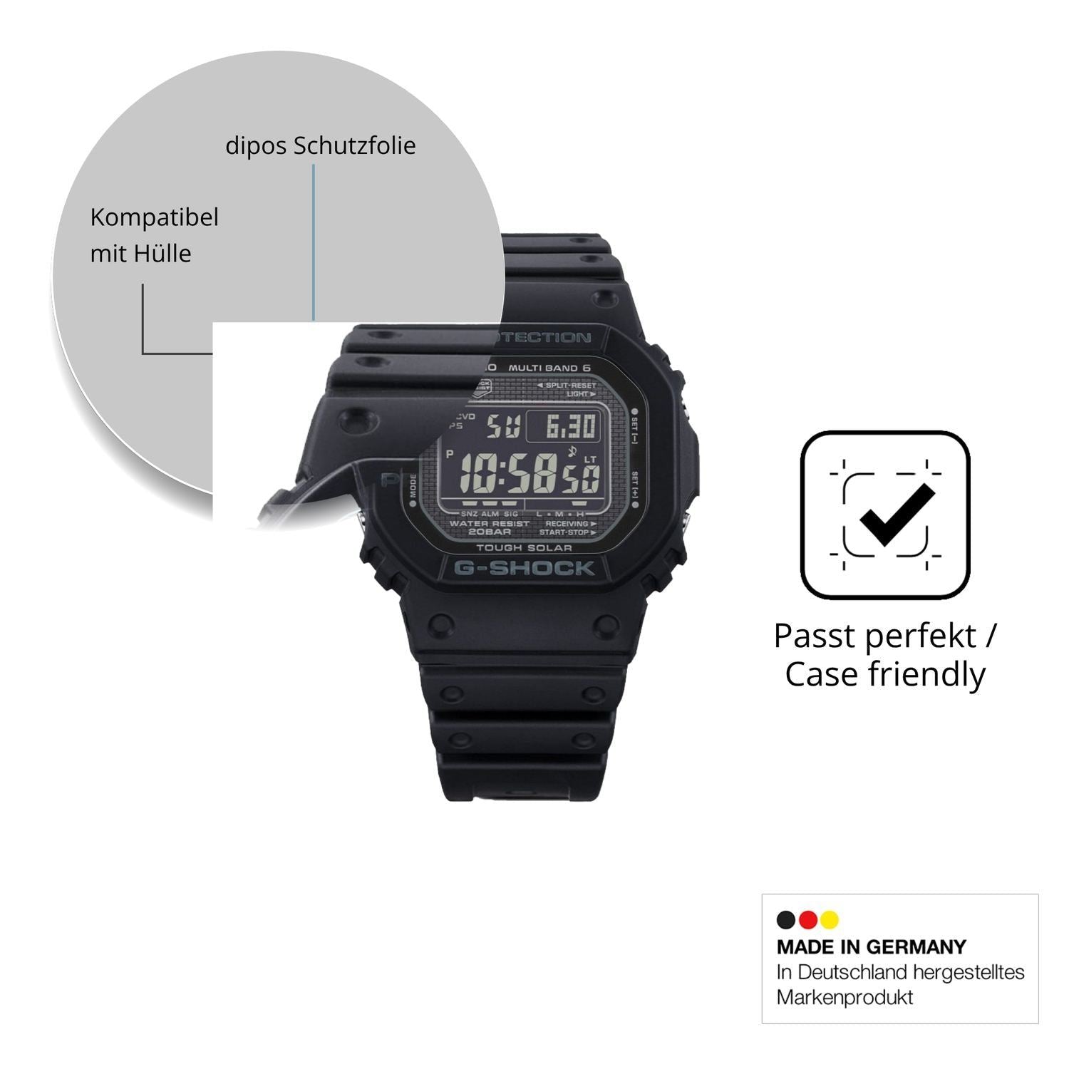 6x Schutzfolie matt für Casio G-Shock GW-5000-HS D (6)