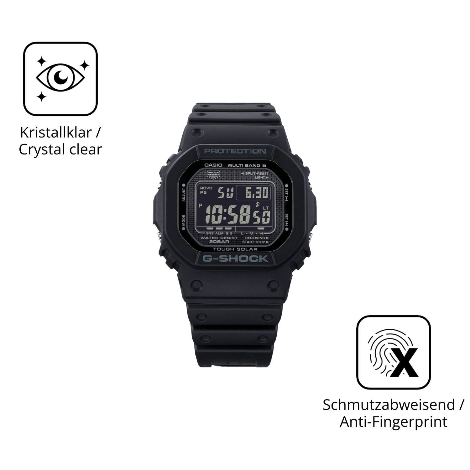 2x 9H Schutzfolie für Casio G-Shock GW-5000-HS Pan (5)