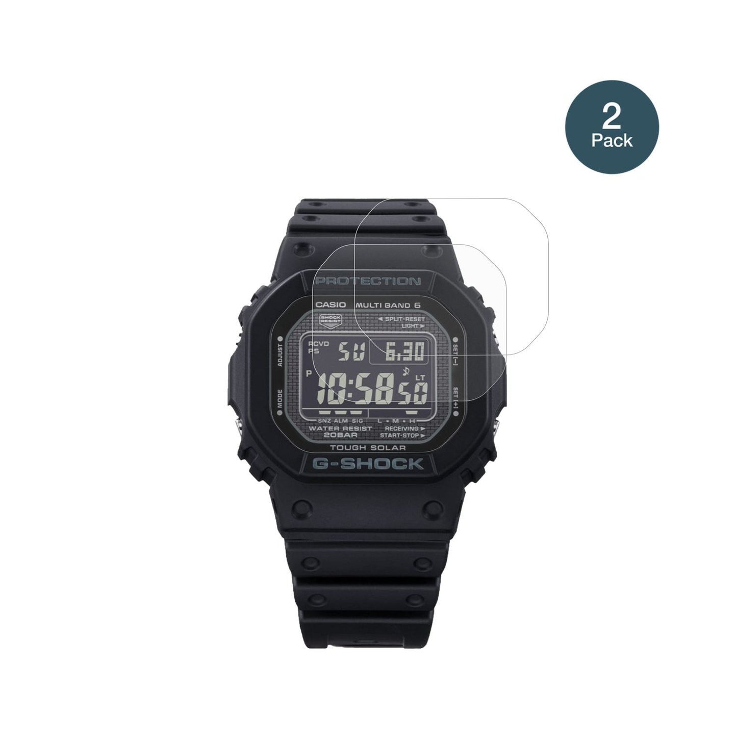 2x 9H Schutzfolie matt für Casio G-Shock GW-5000-H (2)