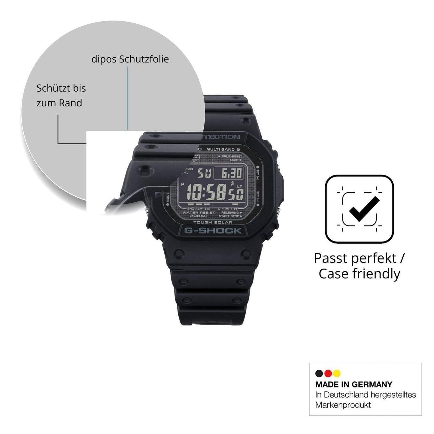 2x 9H Schutzfolie matt für Casio G-Shock GW-5000-H (6)