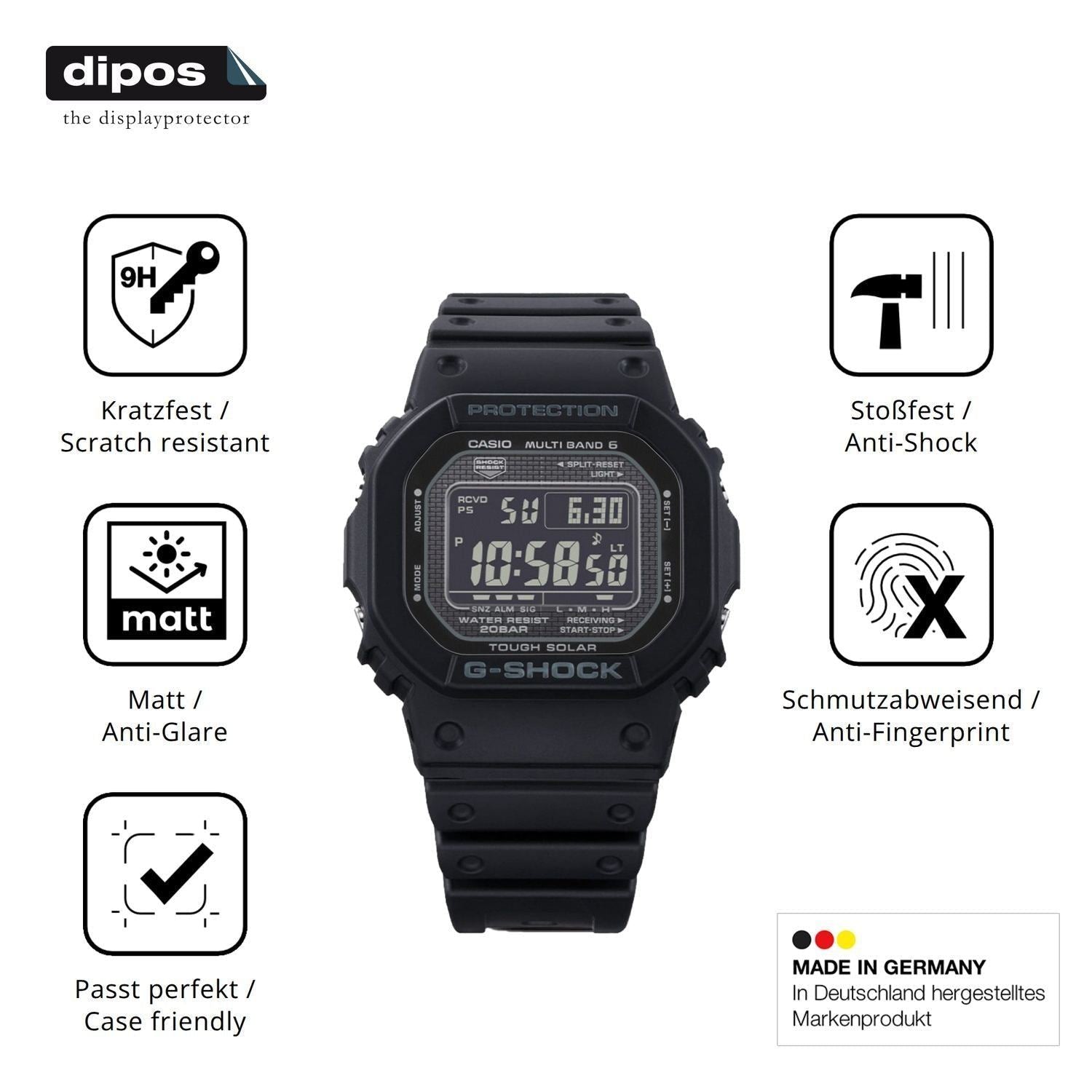 2x 9H Schutzfolie matt für Casio G-Shock GW-5000-H (7)
