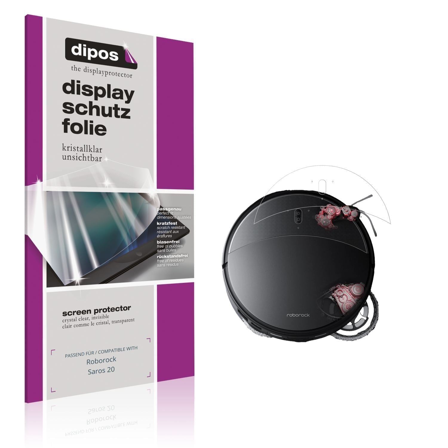2x Schutzfolie klar für Roborock Saros 20 Display- (1)