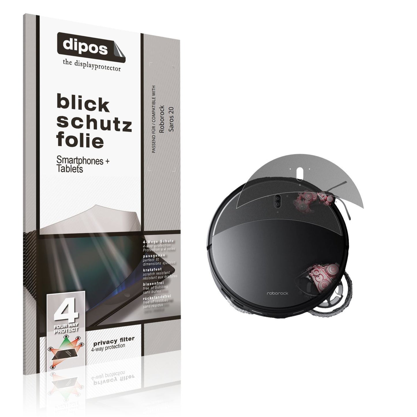 Blickschutzfolie für Roborock Saros 20 matt Schutz (1)
