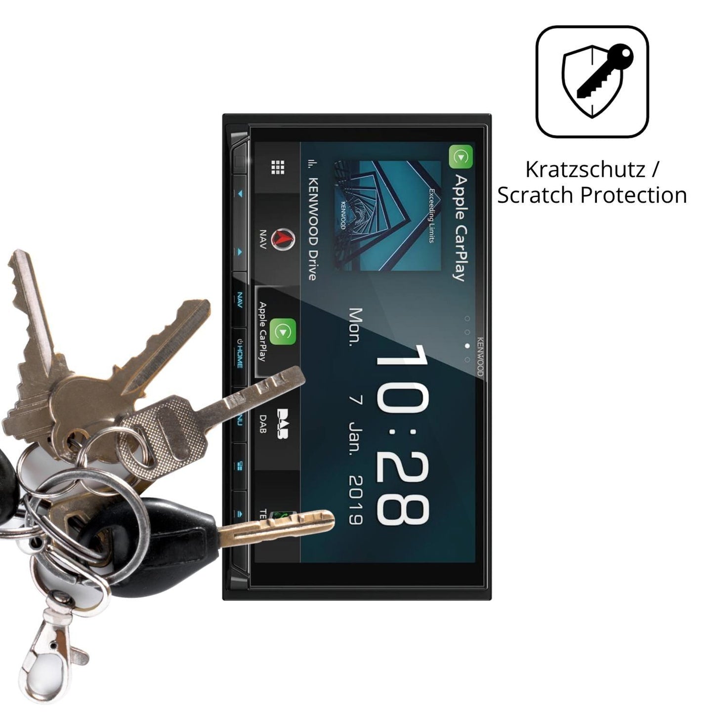 2x Schutzfolie klar für Kenwood DNX9190DABS Displa (4)