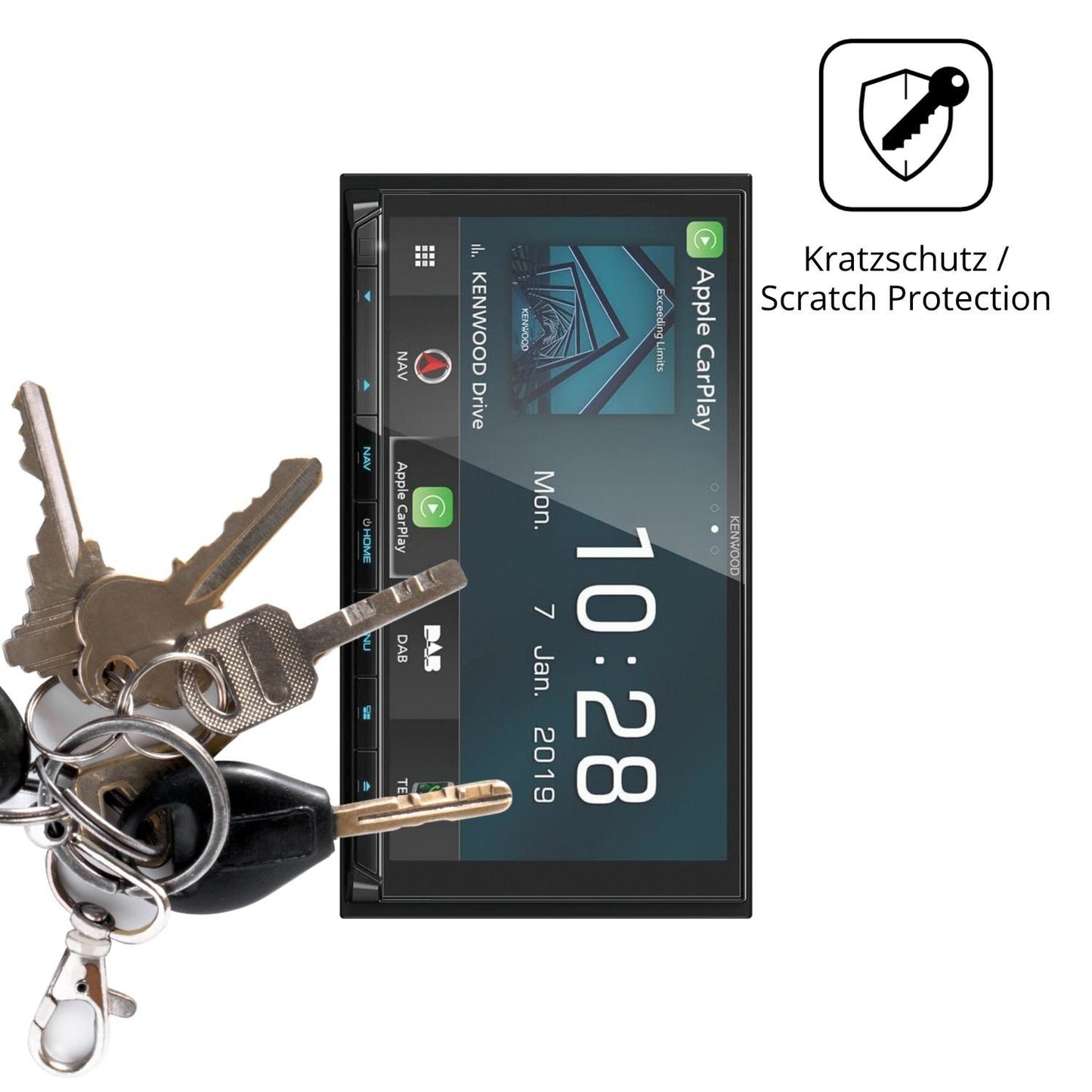 2x Schutzfolie matt für Kenwood DNX9190DABS Displa (4)