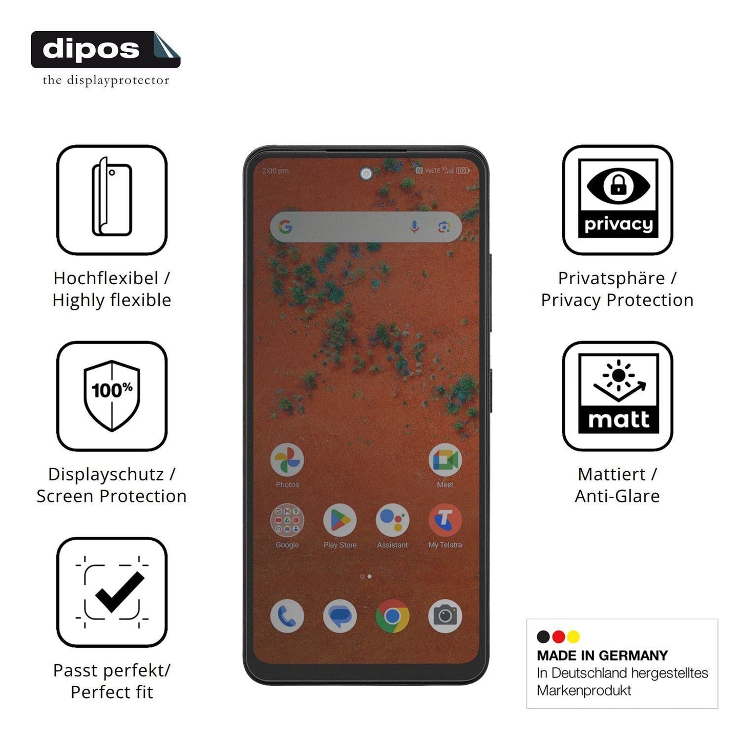 Full Cover Privacy Blickschutzfolie für Telstra T- (5)