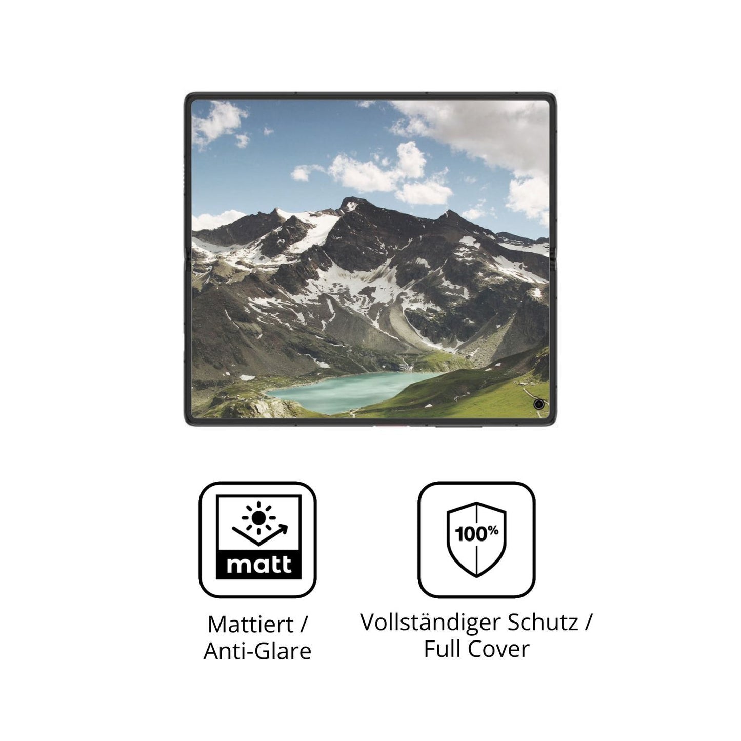 2x Full Cover Schutzfolie matt für Nubia Fold Inne (5)