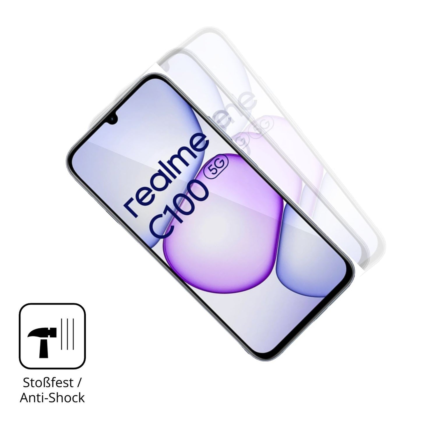 2x 3D Full Cover Schutzfolie für Realme C100 5G (4)