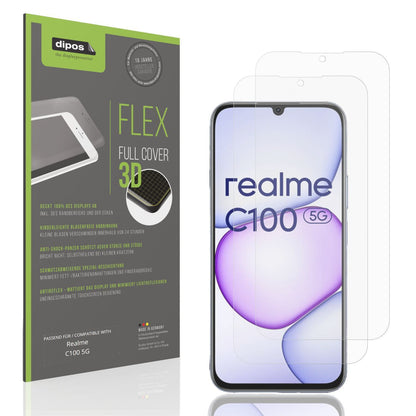 2x Full Cover Schutzfolie matt für Realme C100 5G (1)