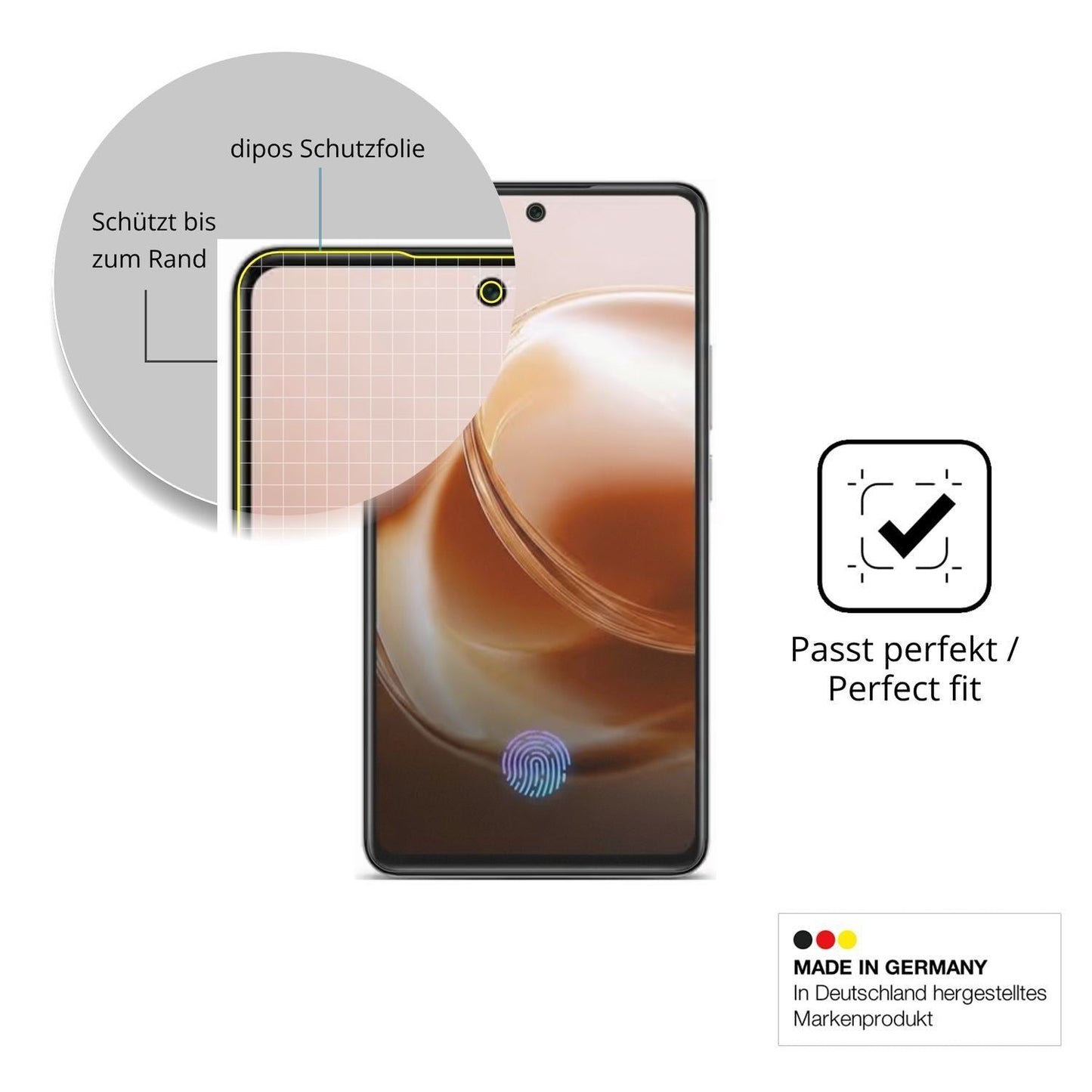 2x Full Cover Schutzfolie matt für Lava Bold 2 5G (6)