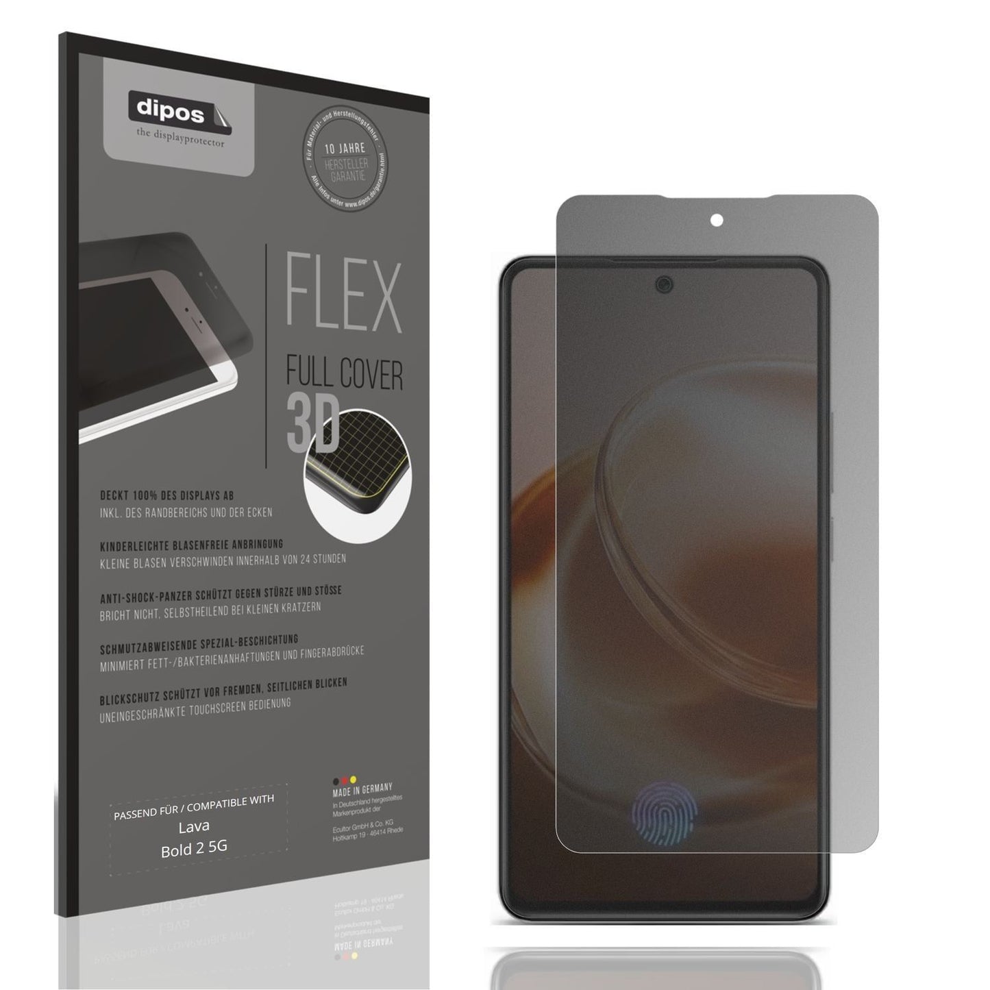 Full Cover Privacy Blickschutzfolie für Lava Bold  (1)