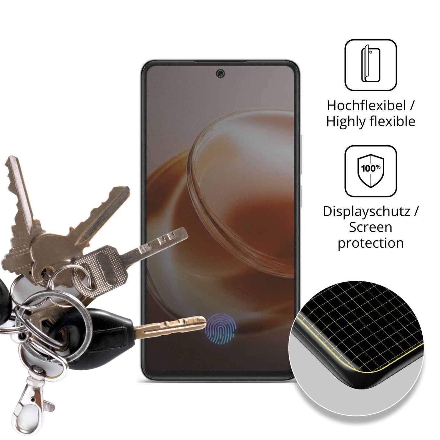 Full Cover Privacy Blickschutzfolie für Lava Bold  (3)