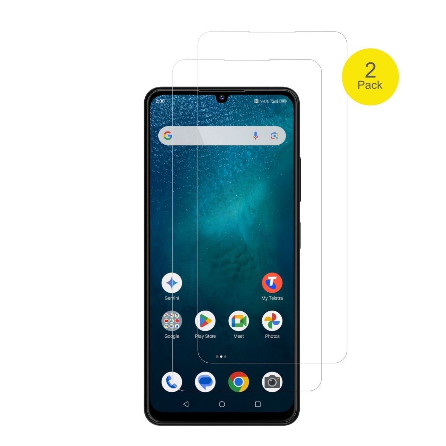 2x 3D Full Cover Schutzfolie für Telstra T-Pro 2 5 (2)