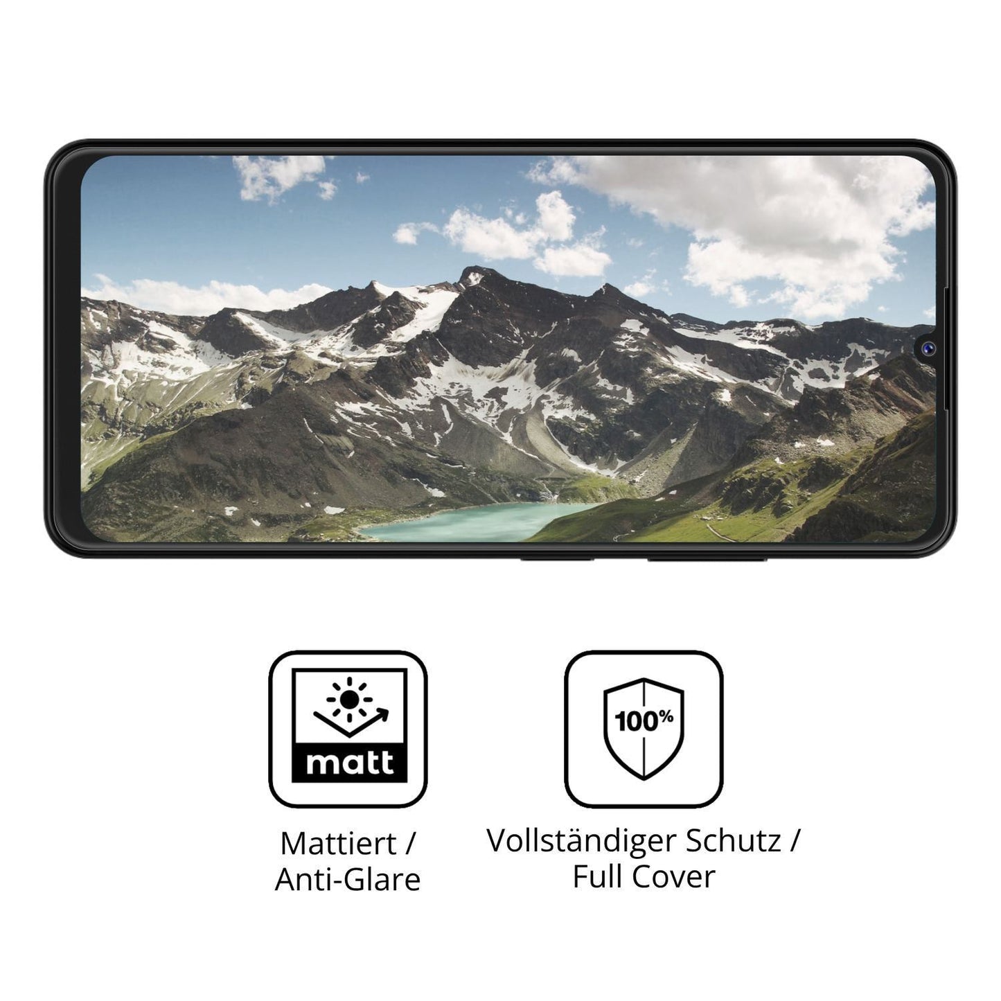 2x Full Cover Schutzfolie matt für Telstra T-Pro 2 (5)