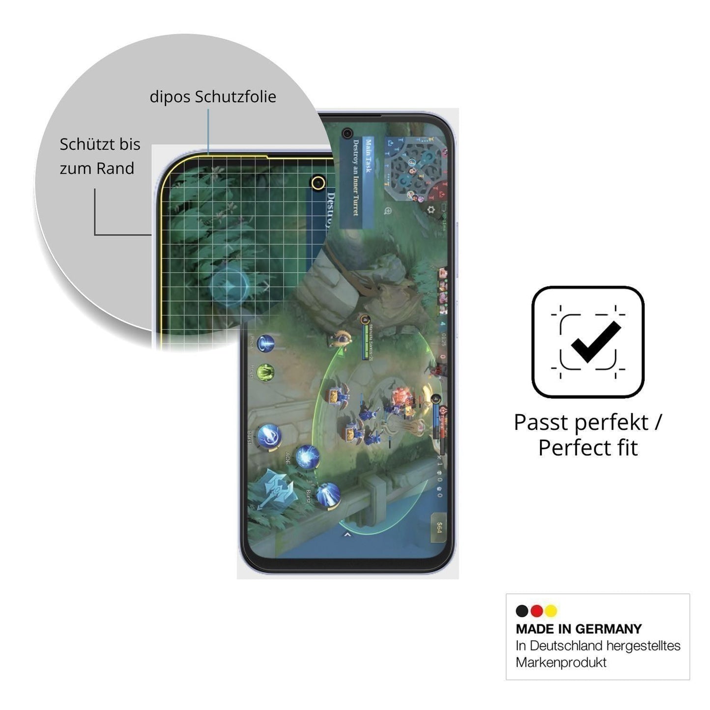 2x Full Cover Schutzfolie matt für Oppo A6k (6)