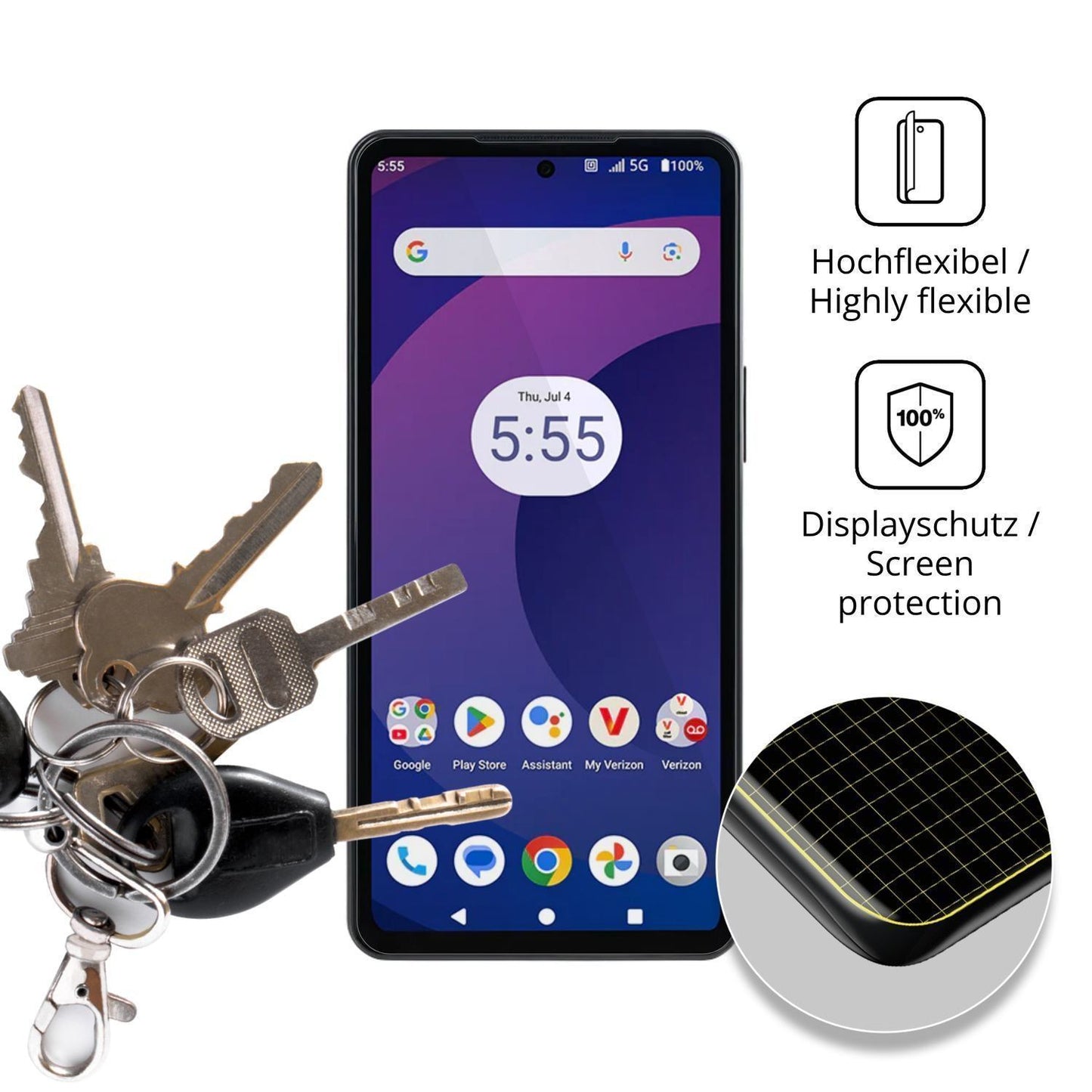 2x 3D Full Cover Schutzfolie für Orbic Trophy 5G (3)