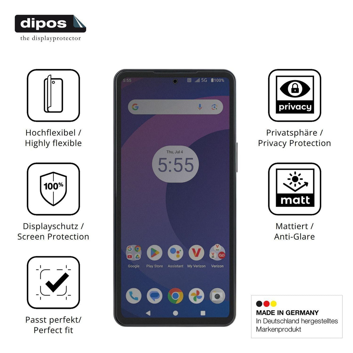 Full Cover Privacy Blickschutzfolie für Orbic Trop (5)