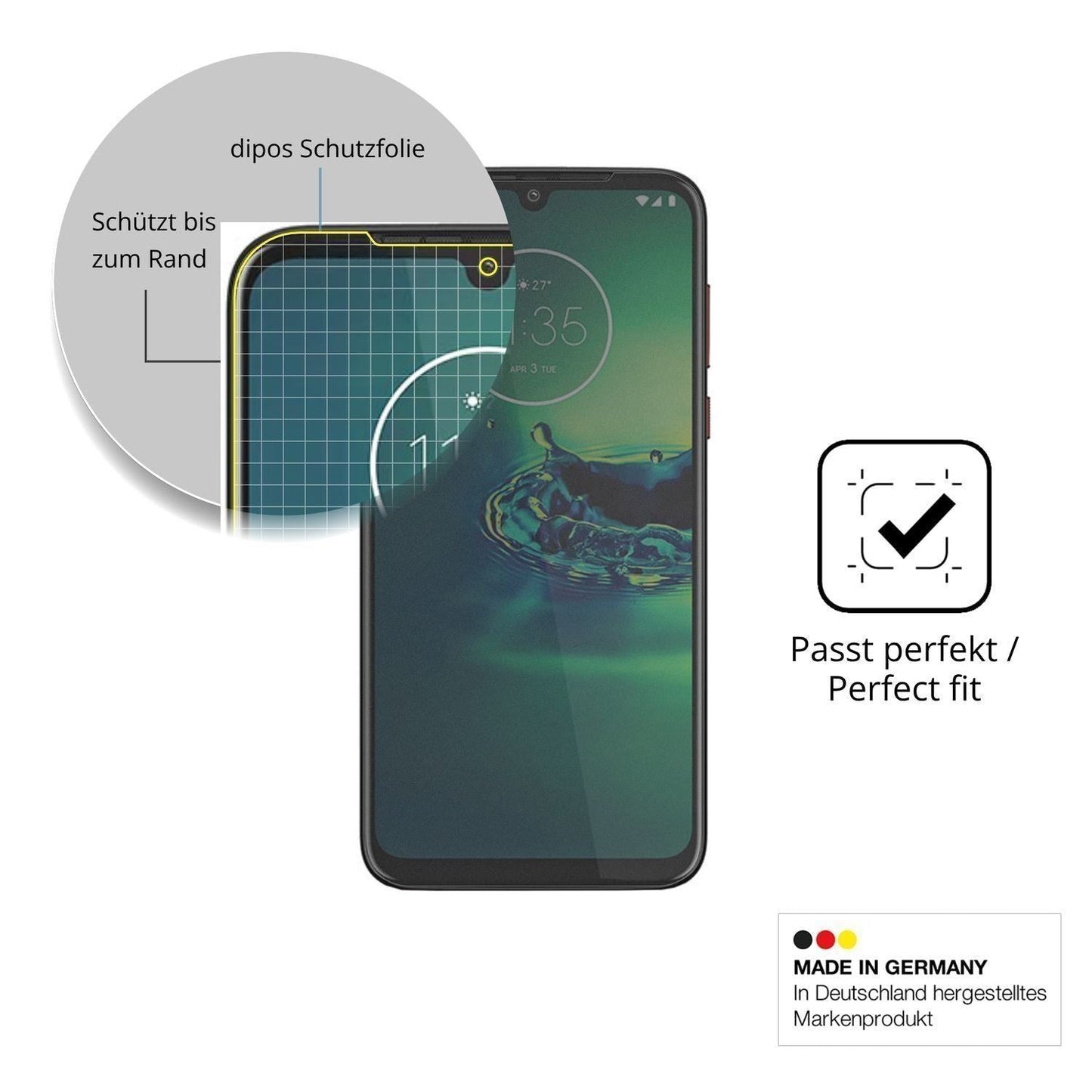 Full Cover Privacy Blickschutzfolie für Motorola O (4)
