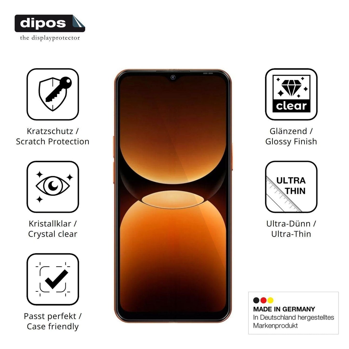 4x Schutzfolie klar für Oscal Flat 3C Display-Schu (7)