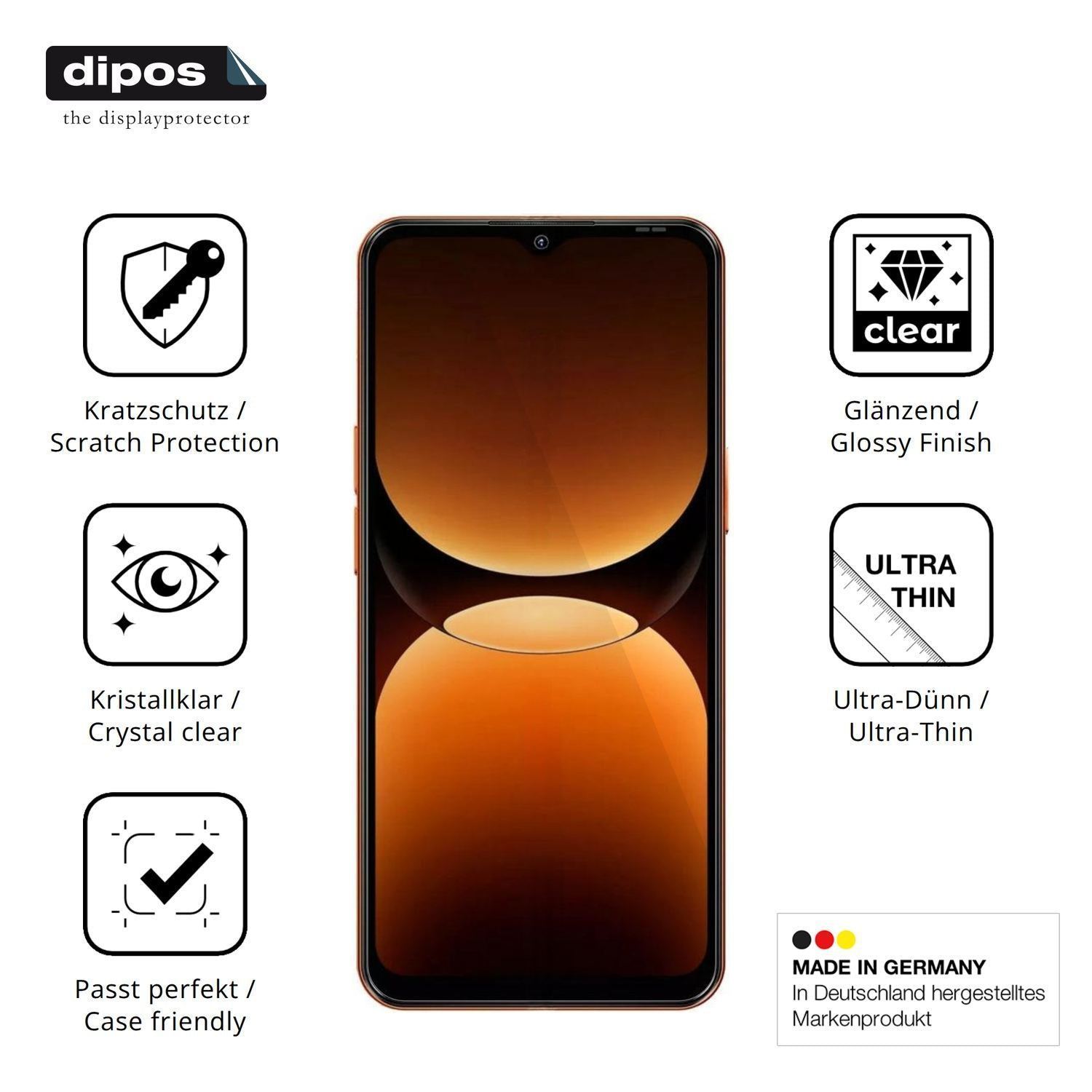 4x Schutzfolie klar für Oscal Flat 3C Display-Schu (7)