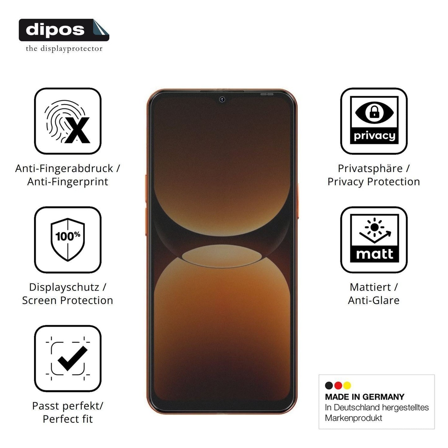 Blickschutzfolie für Oscal Flat 3C matt Schutzfoli (5)