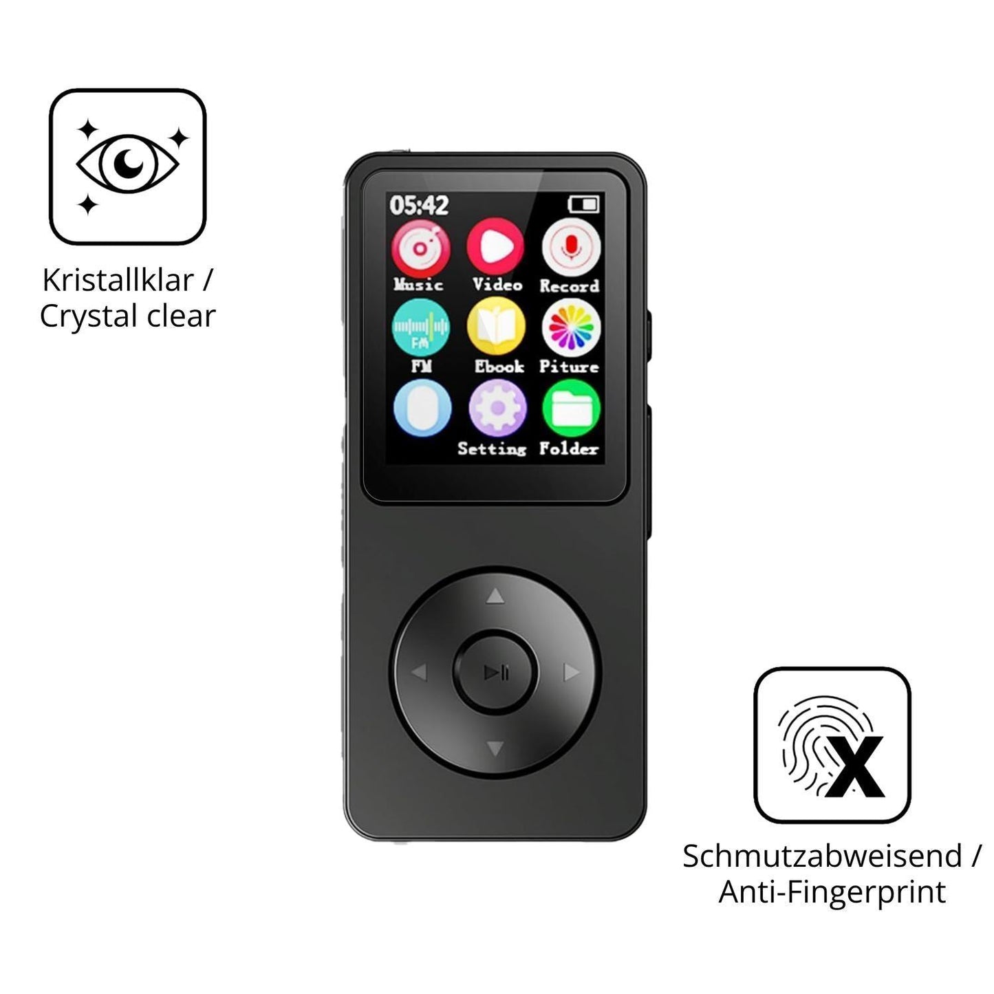 2x 9H Schutzfolie für LICAEVEY MP3-Player Panzerfo (5)