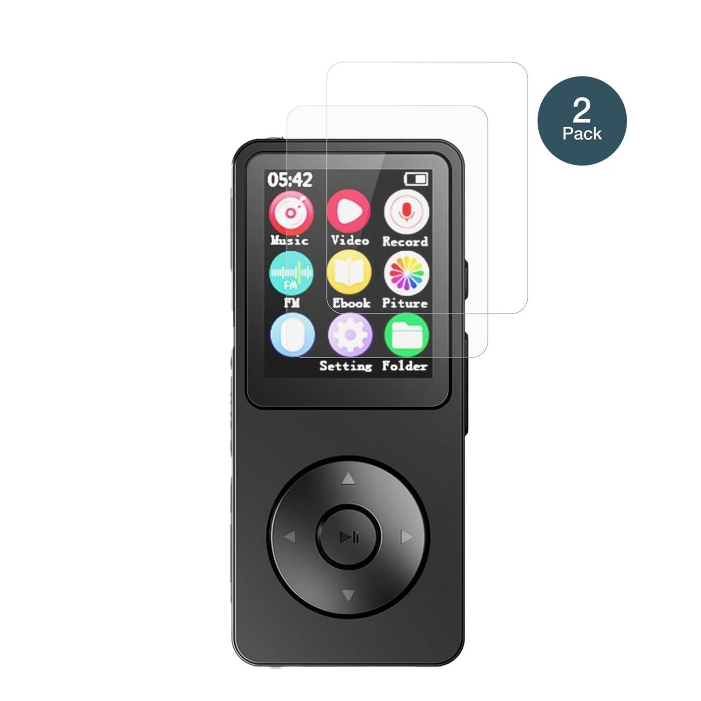 2x 9H Schutzfolie matt für LICAEVEY MP3-Player Pan (2)