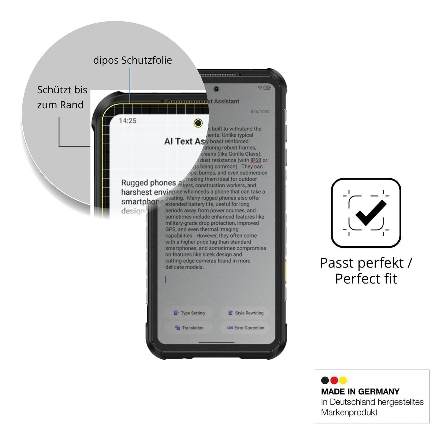 Blickschutzfolie für Ulefone RugOne Xever 7 matt S (4)