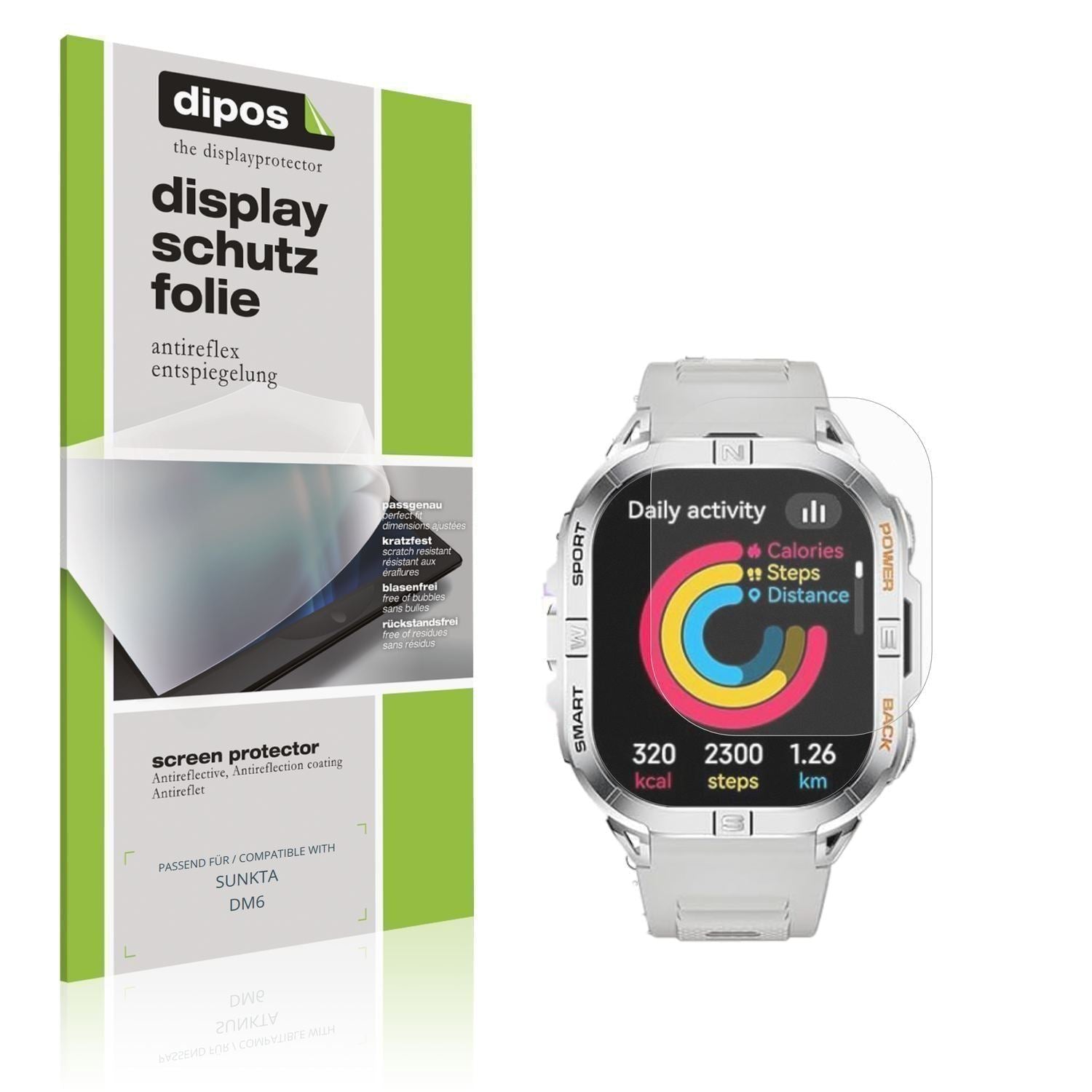 6x Schutzfolie matt für SUNKTA DM6 Display-Schutzf (1)