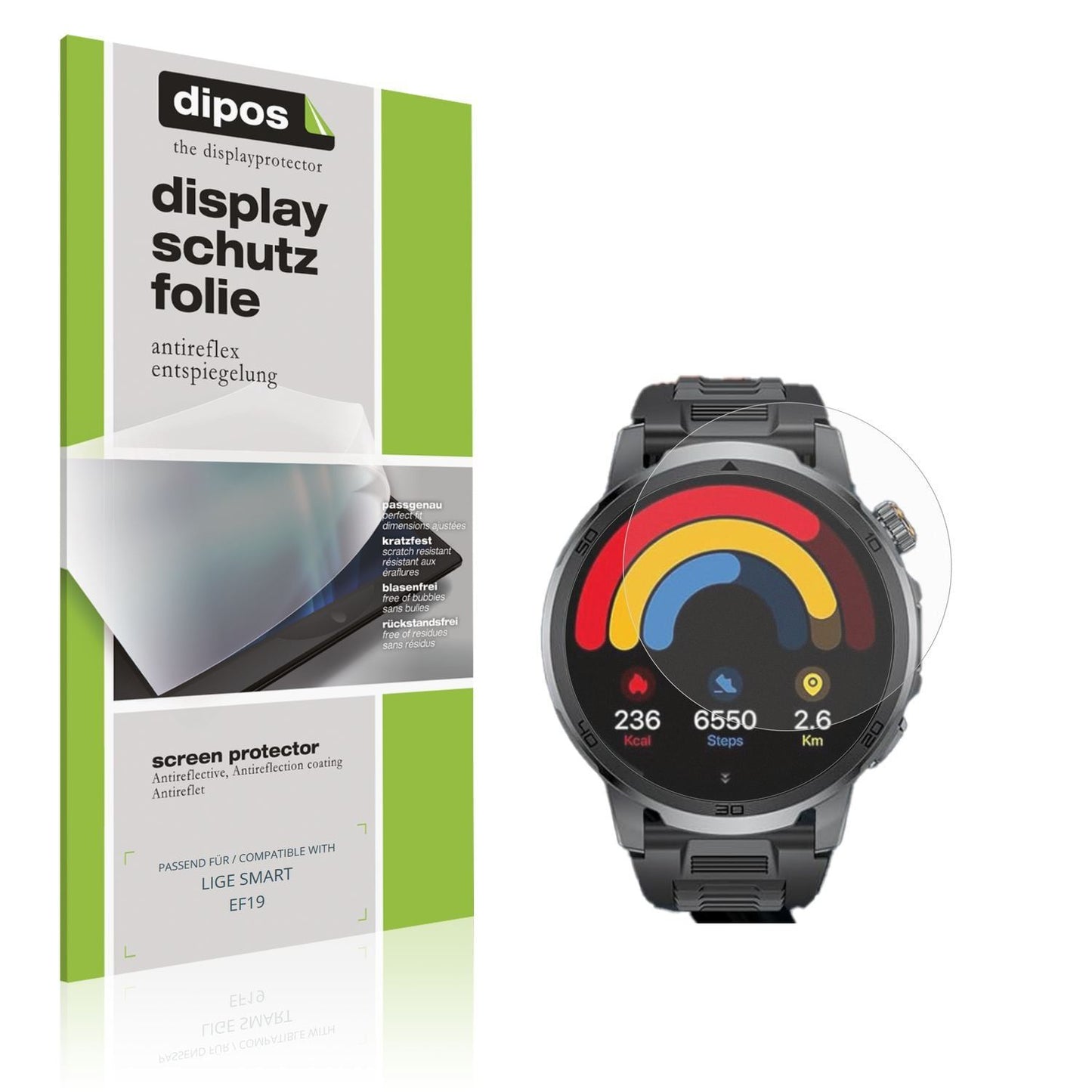 6x Schutzfolie matt für LIGE SMART EF19 Display-Sc (1)