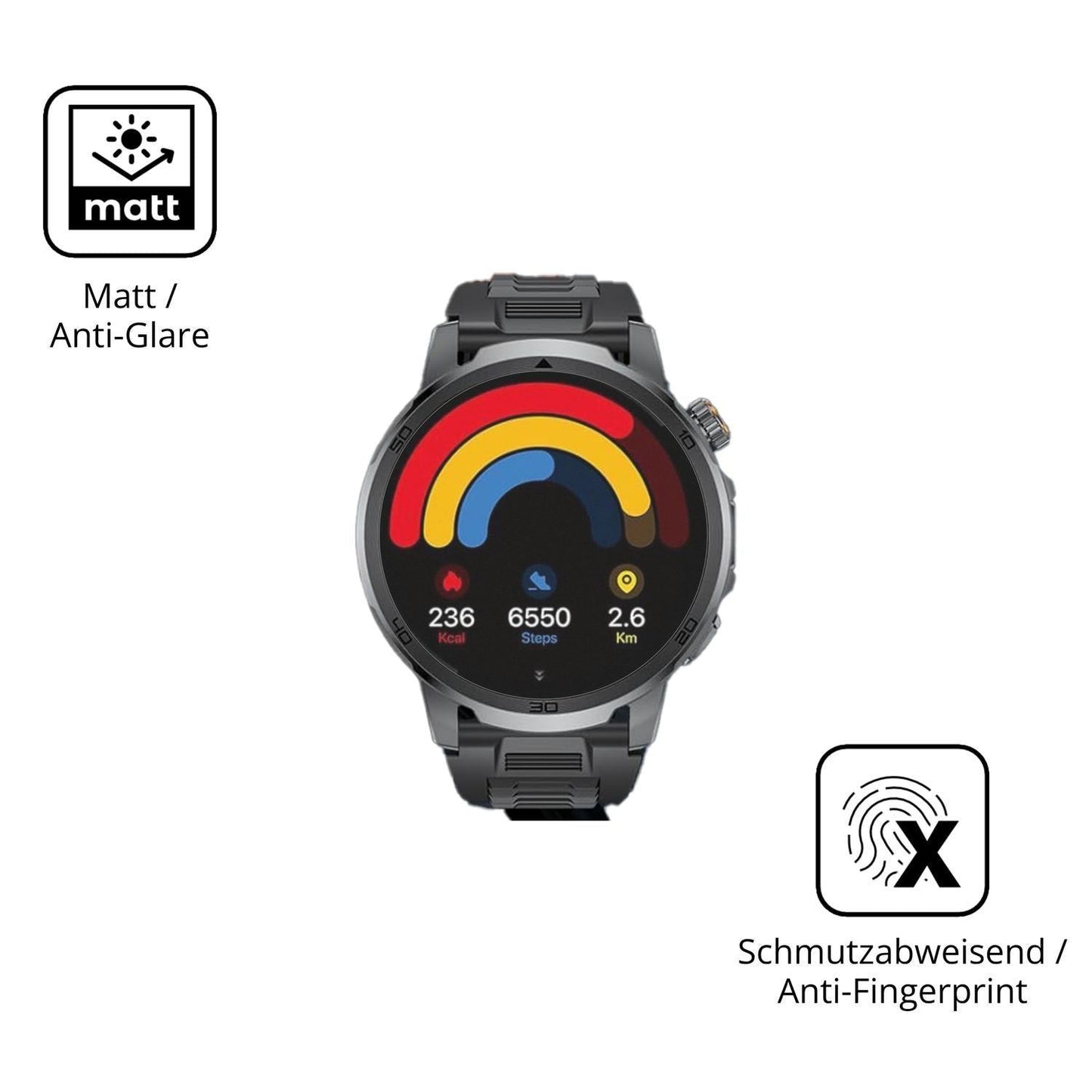 6x Schutzfolie matt für LIGE SMART EF19 Display-Sc (5)