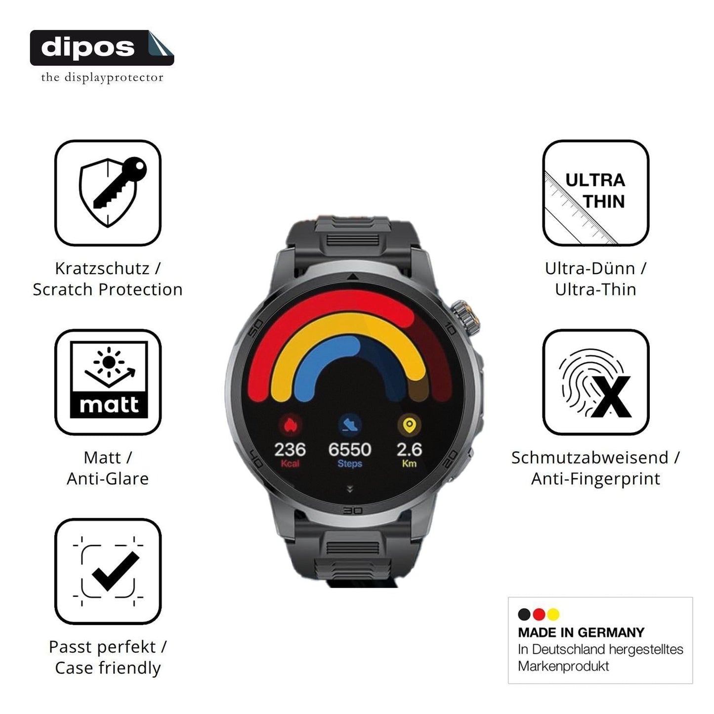 6x Schutzfolie matt für LIGE SMART EF19 Display-Sc (7)