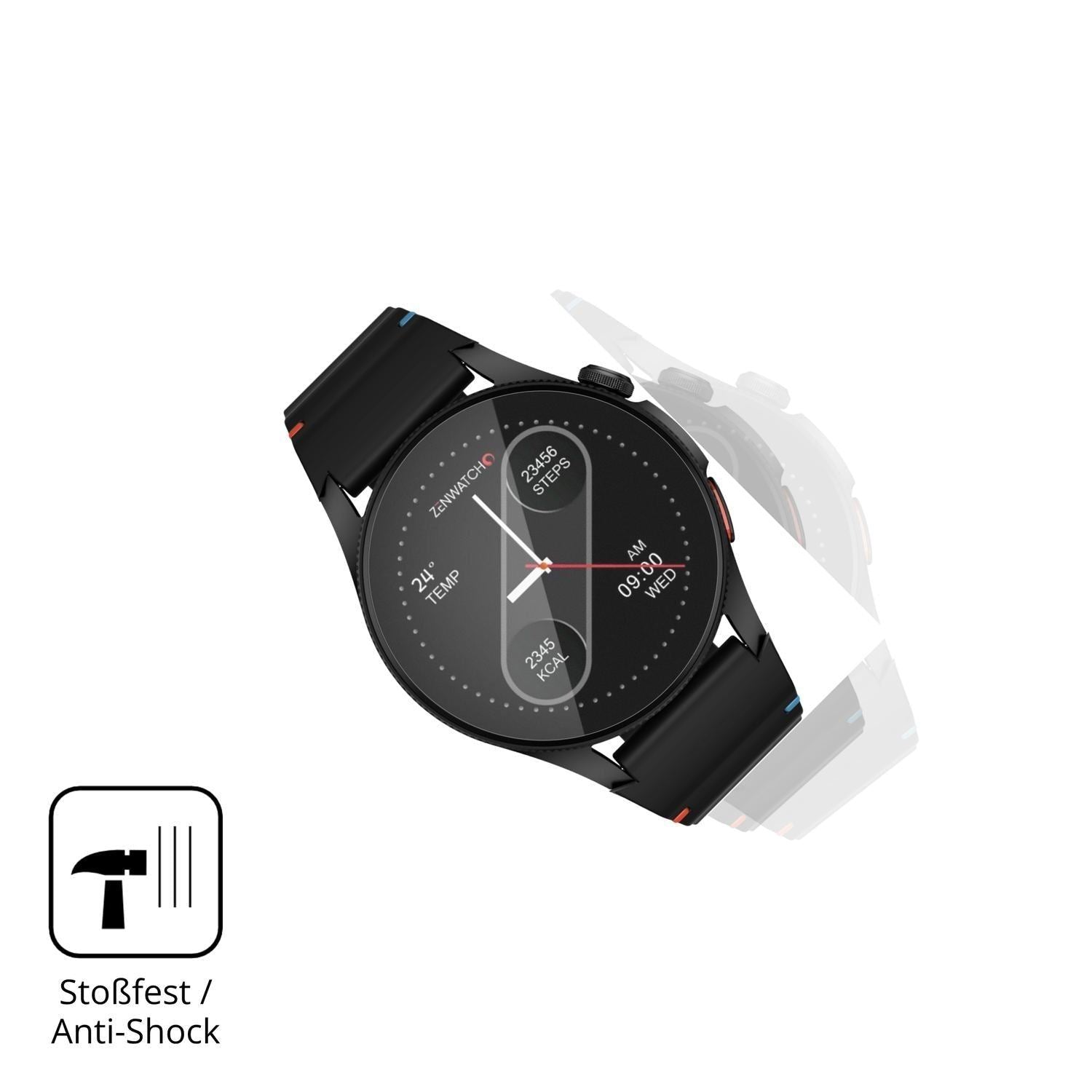 2x 9H Schutzfolie matt für Zenwatch Zenara Panzerf (4)