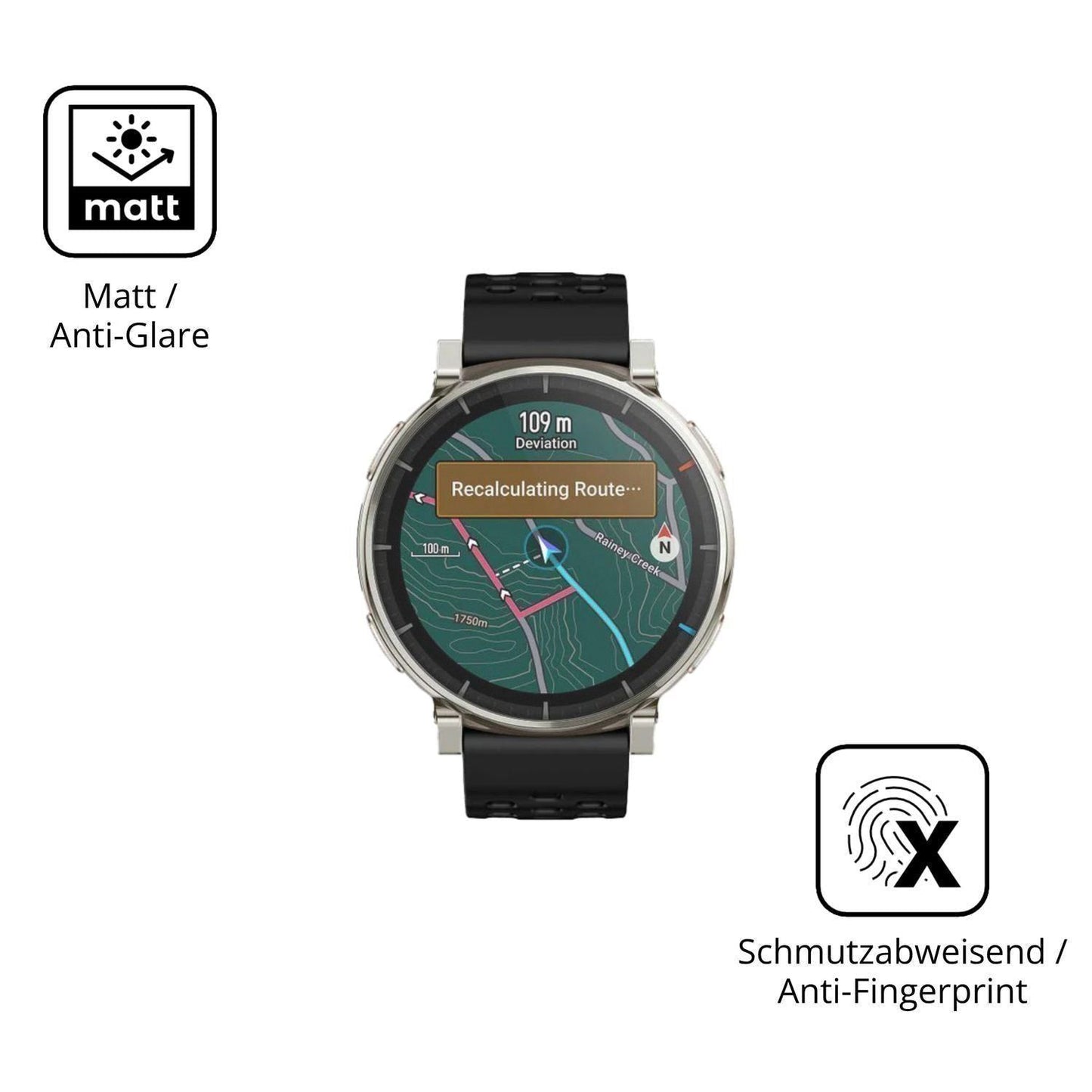 6x Schutzfolie matt für Amazfit Active 3 Premium D (5)