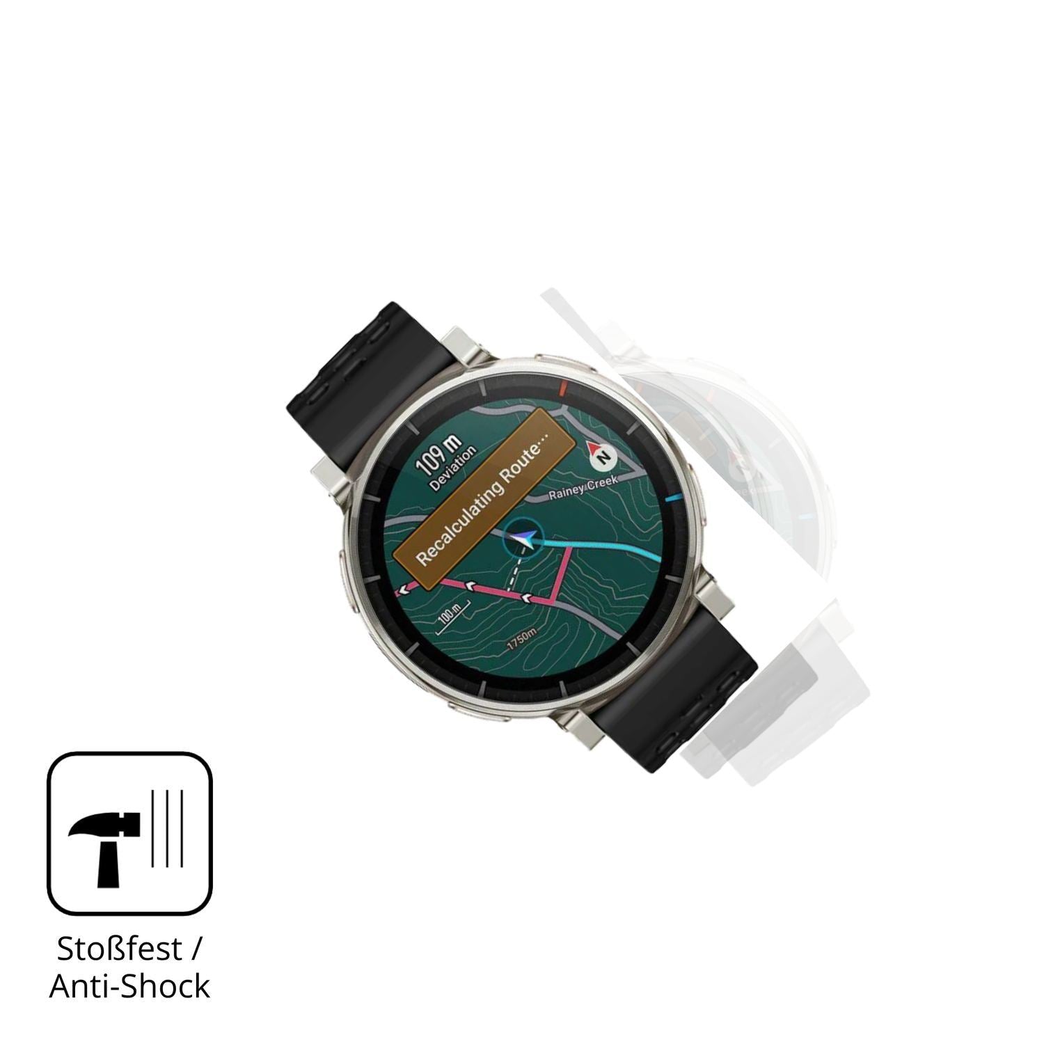 2x 9H Schutzfolie für Amazfit Active 3 Premium Pan (4)