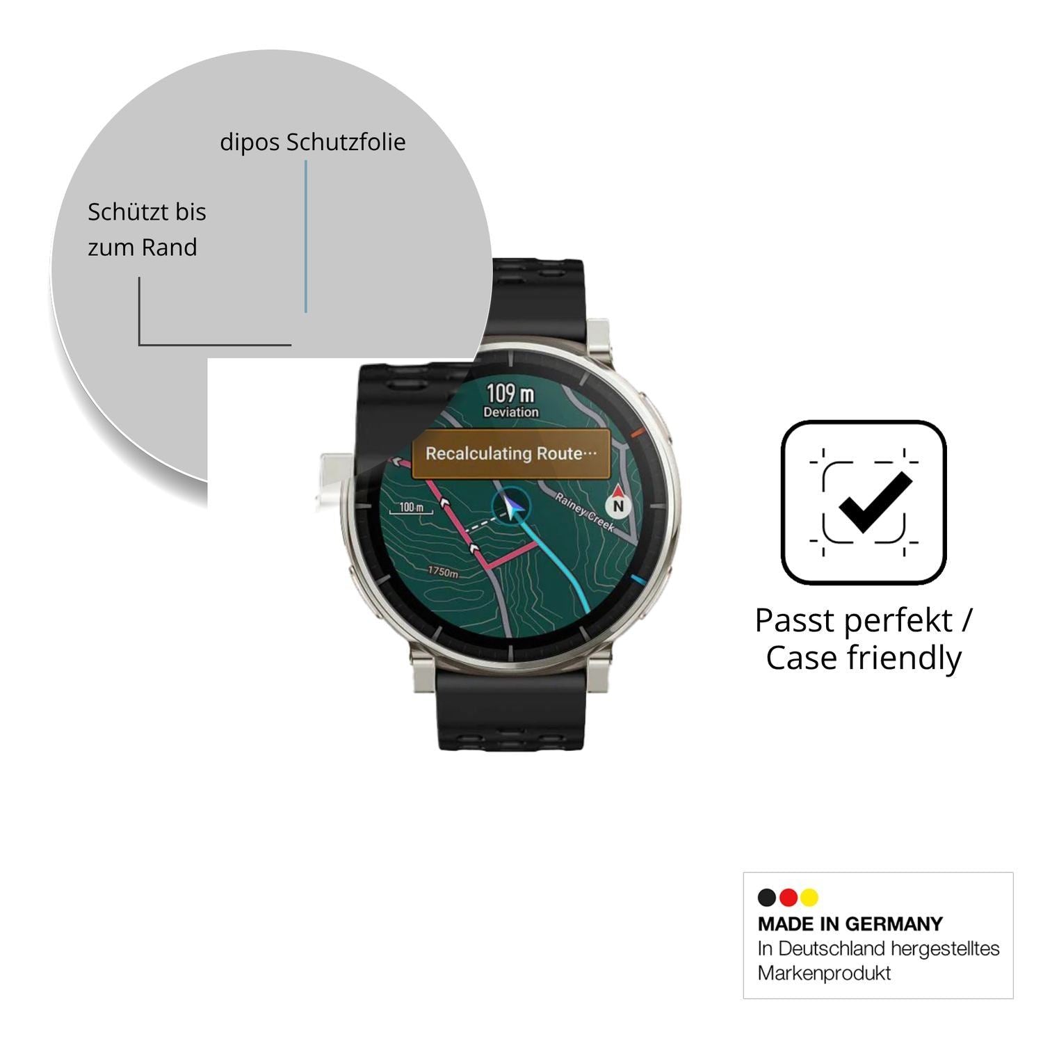 2x 9H Schutzfolie für Amazfit Active 3 Premium Pan (6)