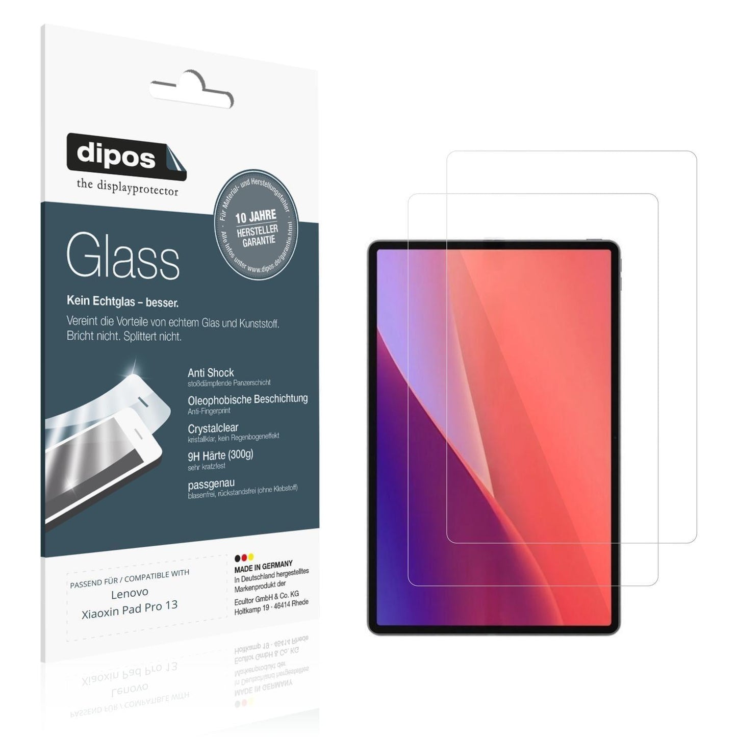 2x 9H Schutzfolie für Lenovo Xiaoxin Pad Pro 13 Pa (1)