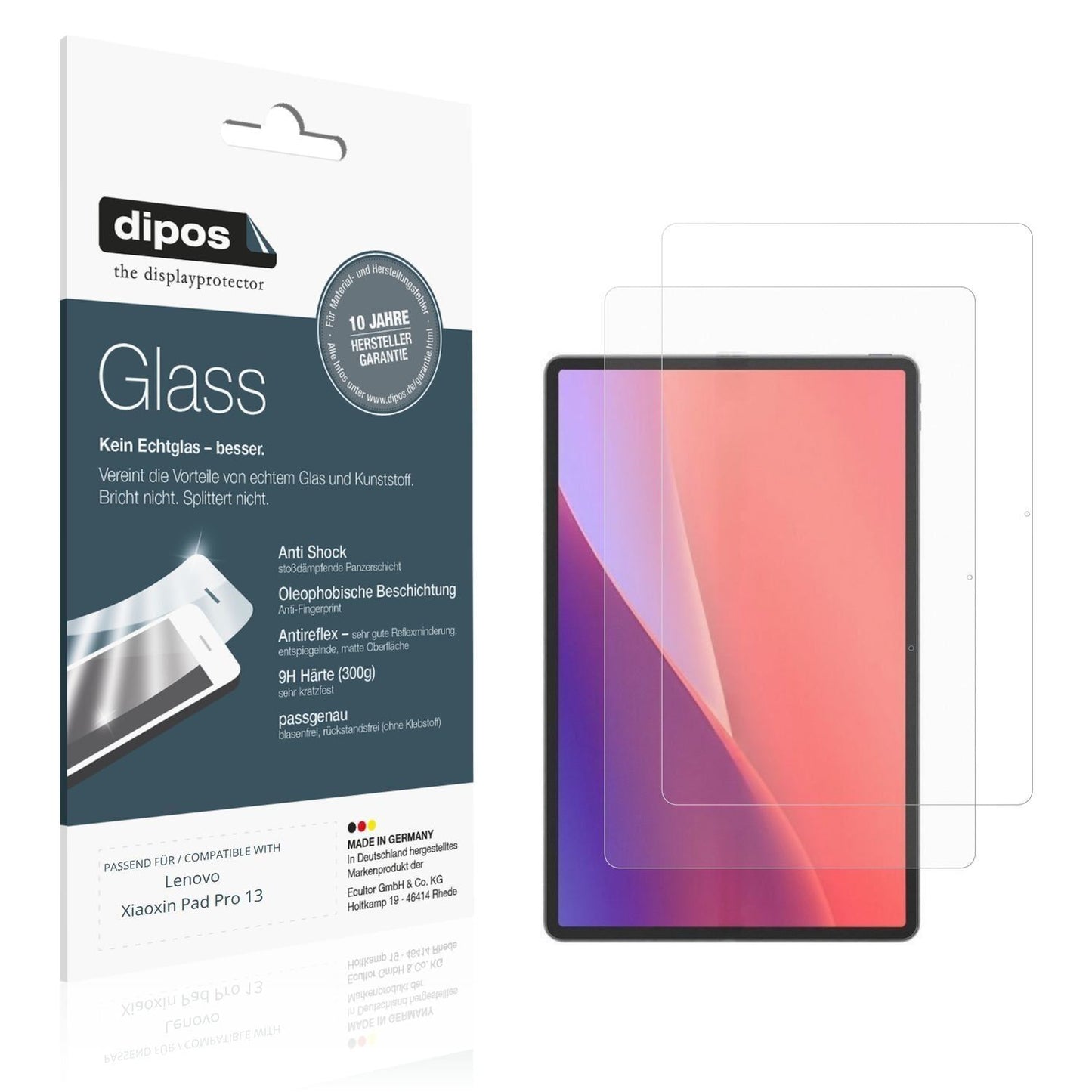 2x 9H Schutzfolie matt für Lenovo Xiaoxin Pad Pro  (1)