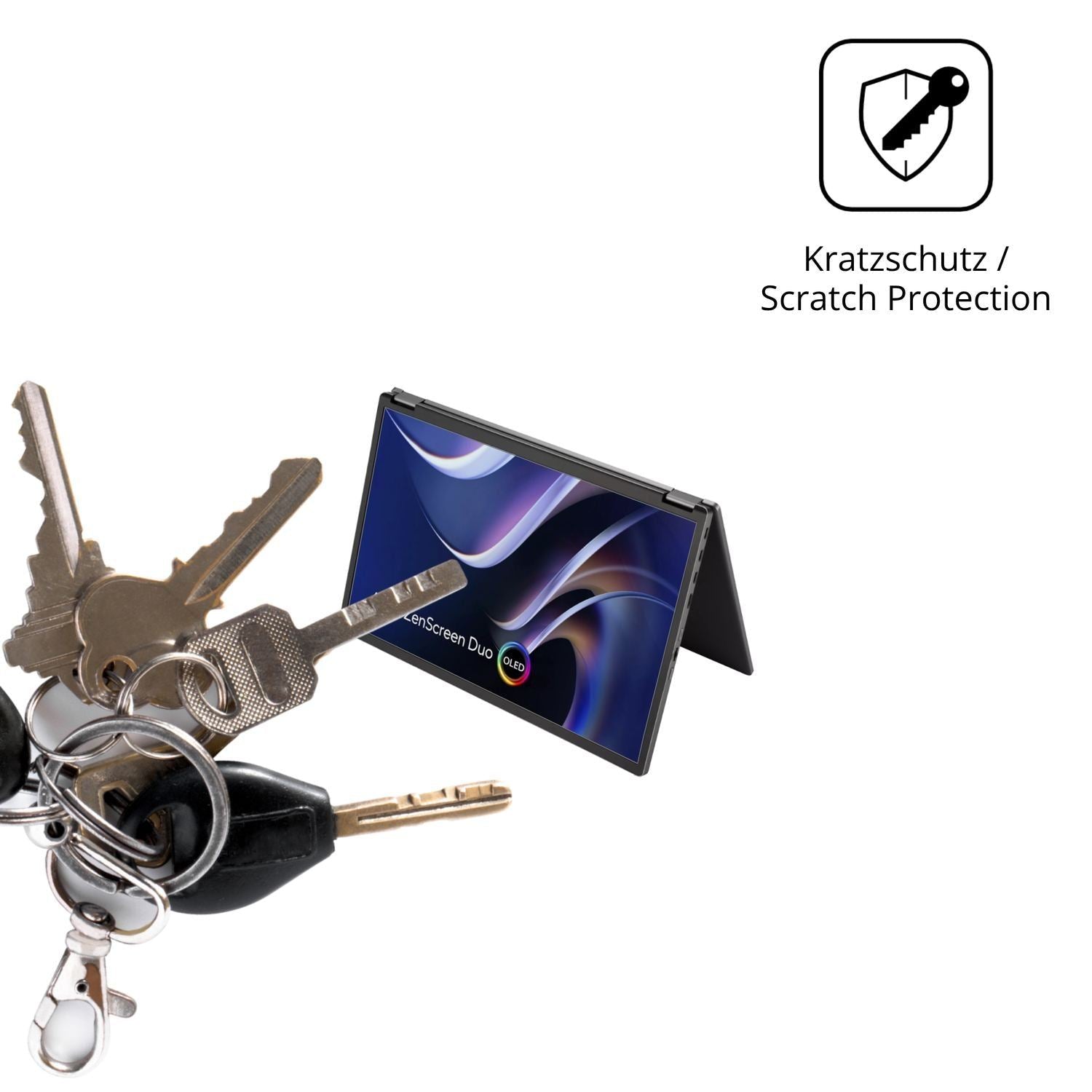 2x Schutzfolie klar für Asus ZenScreen Duo OLED MQ (4)