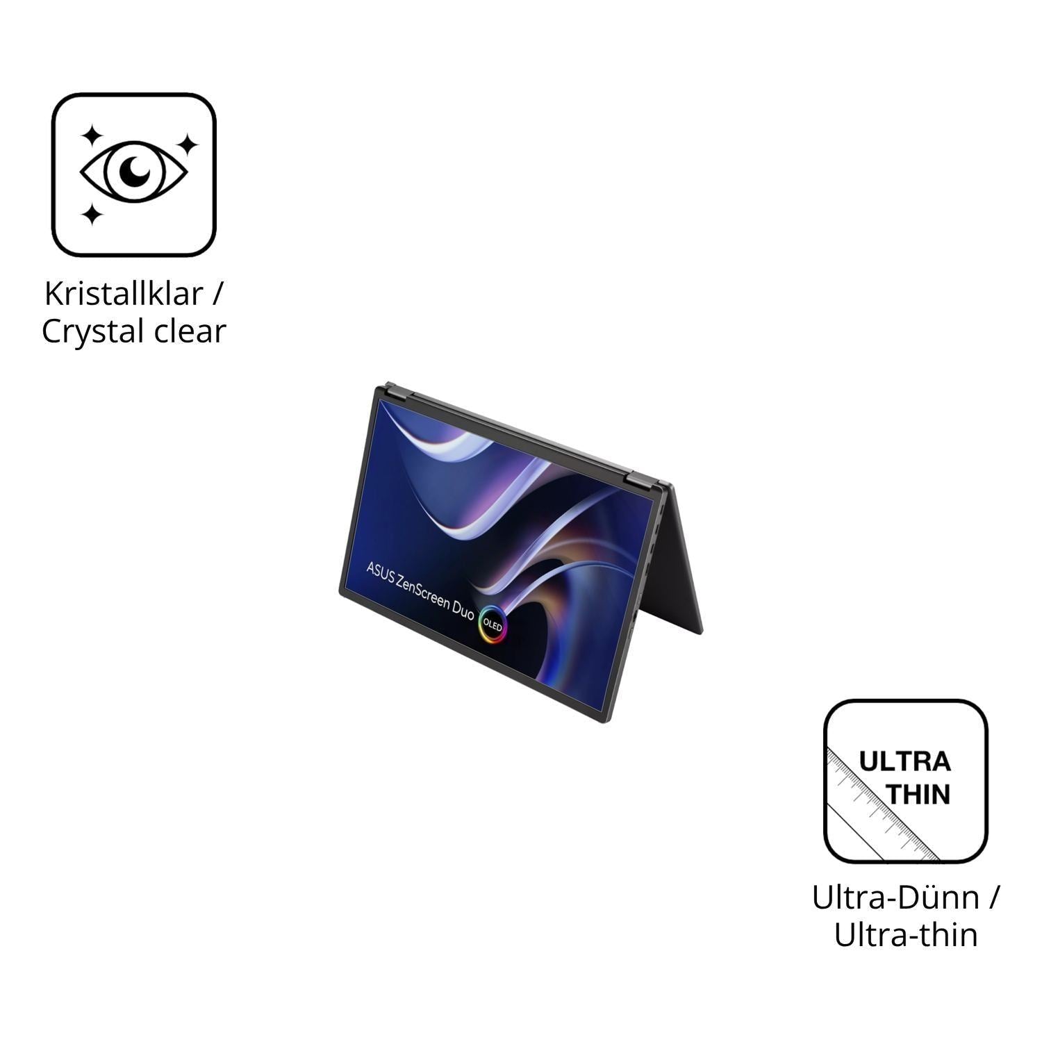 2x Schutzfolie klar für Asus ZenScreen Duo OLED MQ (5)